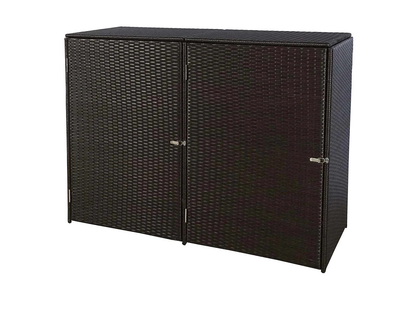 Habillage pour 2 poubelles MCW-E25 2x120l,  brun