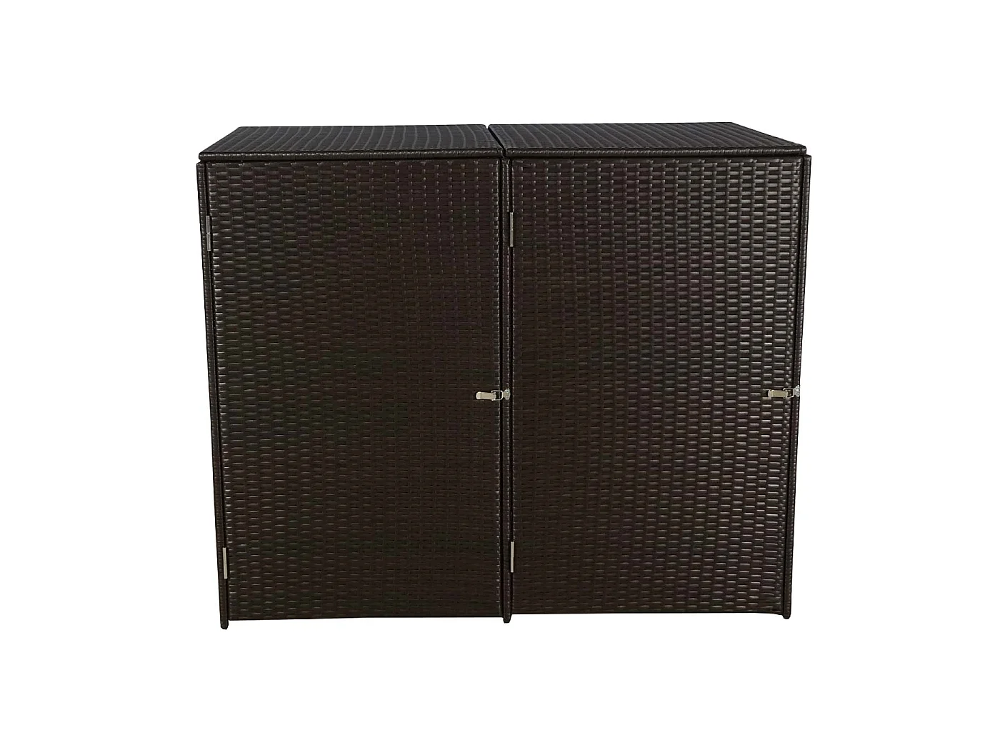 Habillage pour 2 poubelles MCW-E25 2x120l,  brun