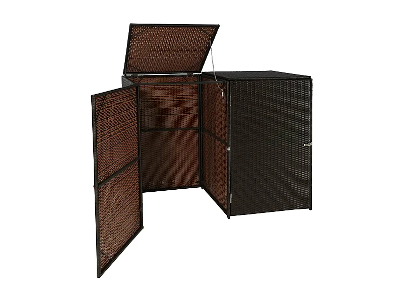 Habillage pour 2 poubelles MCW-E25 2x120l,  brun