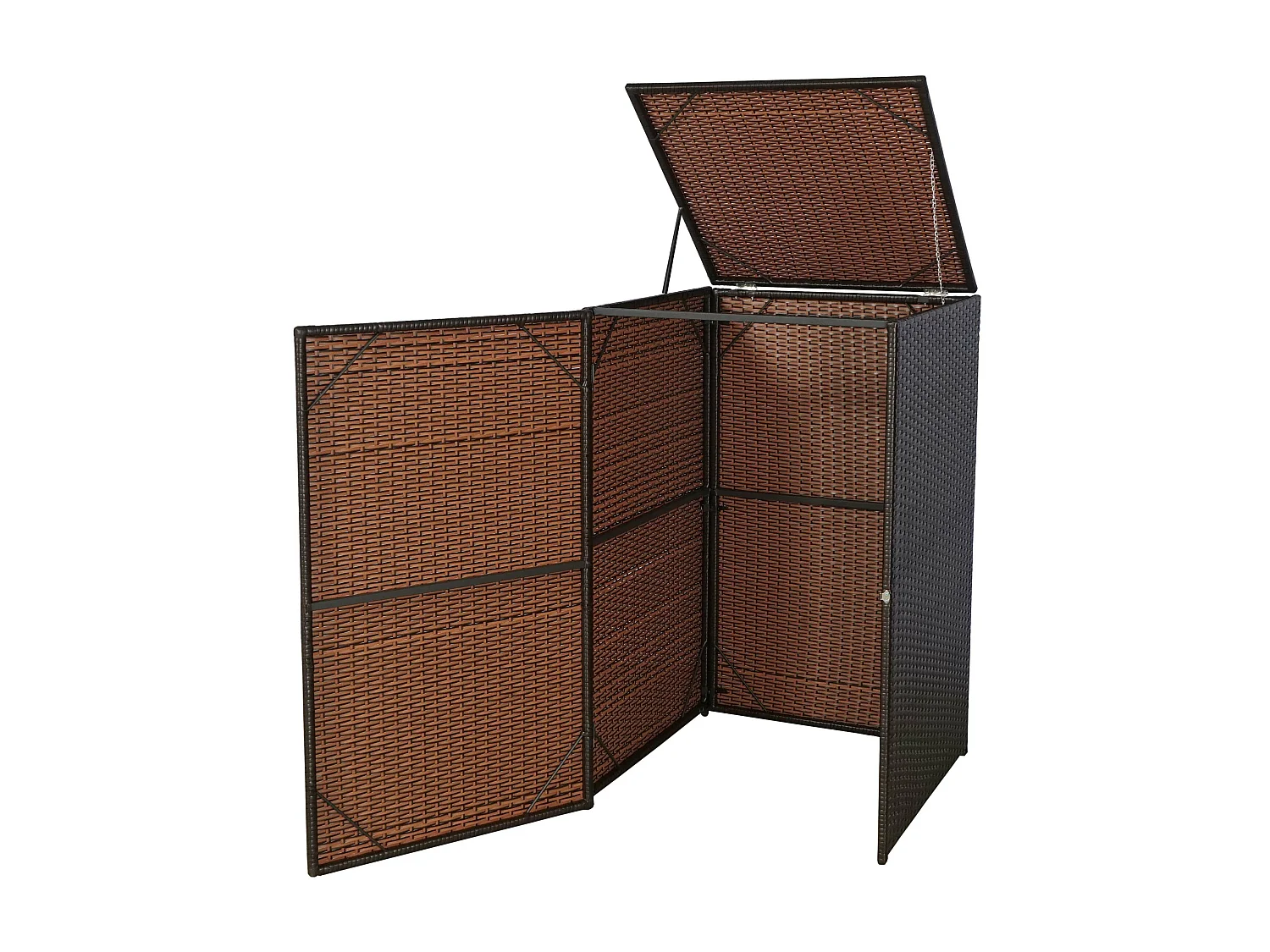 Habillage de poubelle MCW-E25 120l,  brun