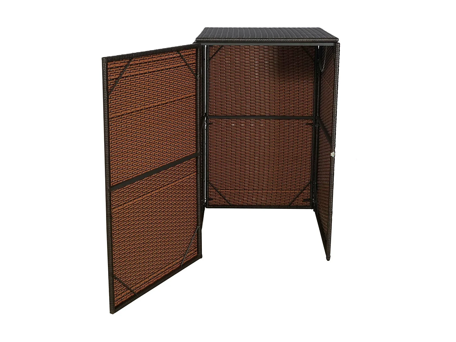 Habillage de poubelle MCW-E25 120l,  brun