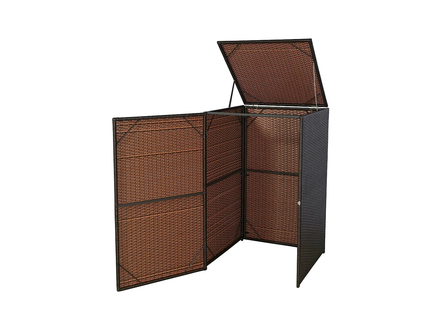 Habillage de poubelle MCW-E25 120l,  brun