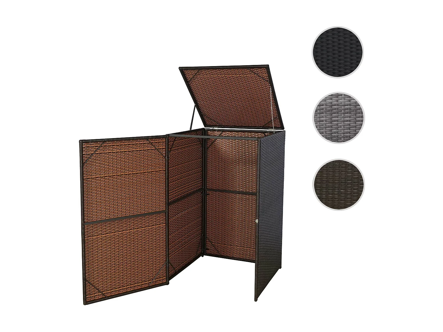 Habillage de poubelle MCW-E25 120l,  brun