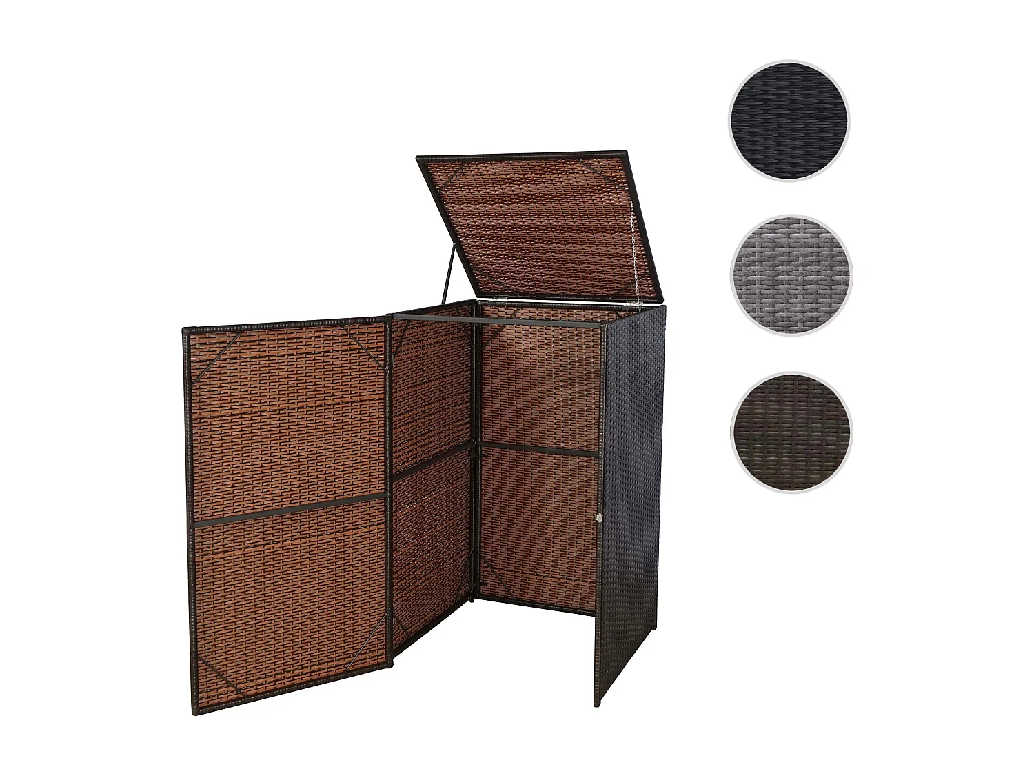 Osłona na pojemnik na śmieci MCW-E25,  brązowy