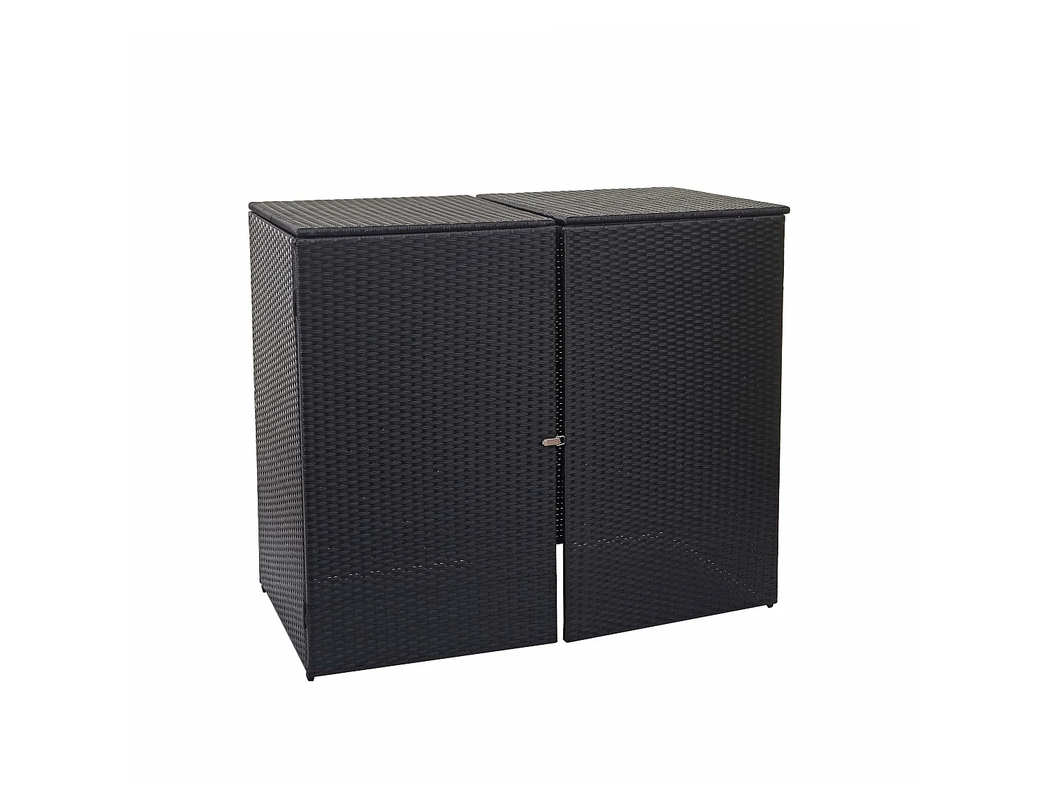 Habillage pour 2 poubelles MCW-E25 2x120l,  noir