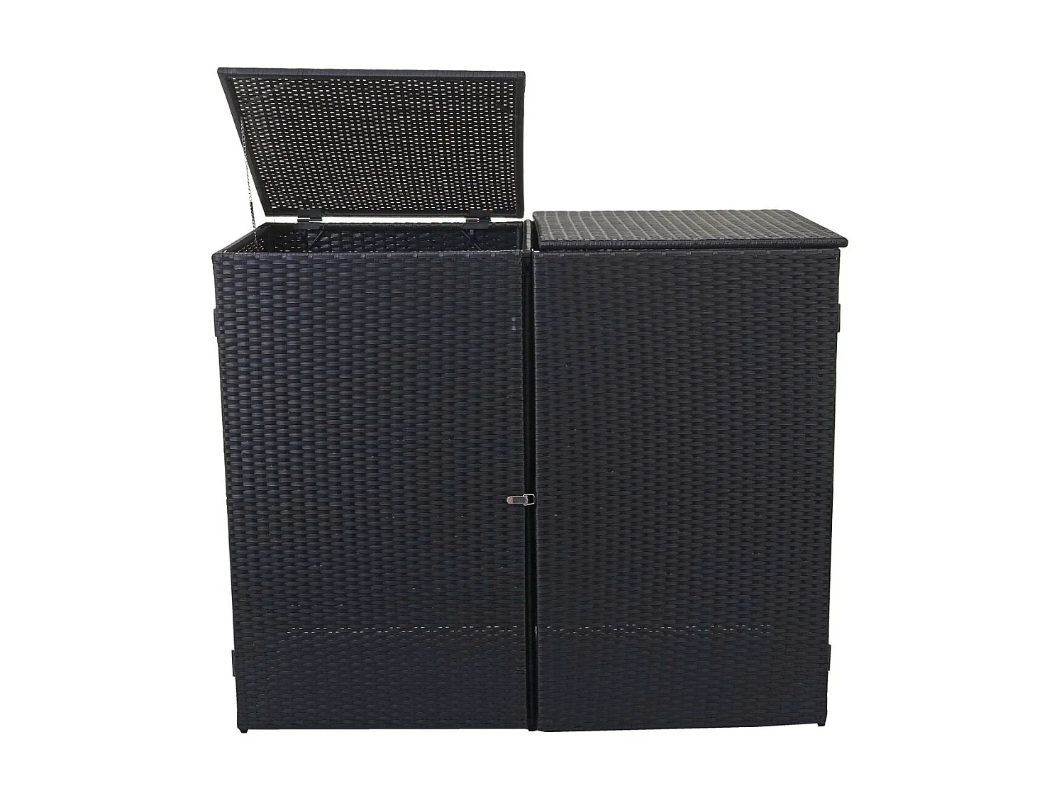 Habillage pour 2 poubelles MCW-E25 2x120l,  noir