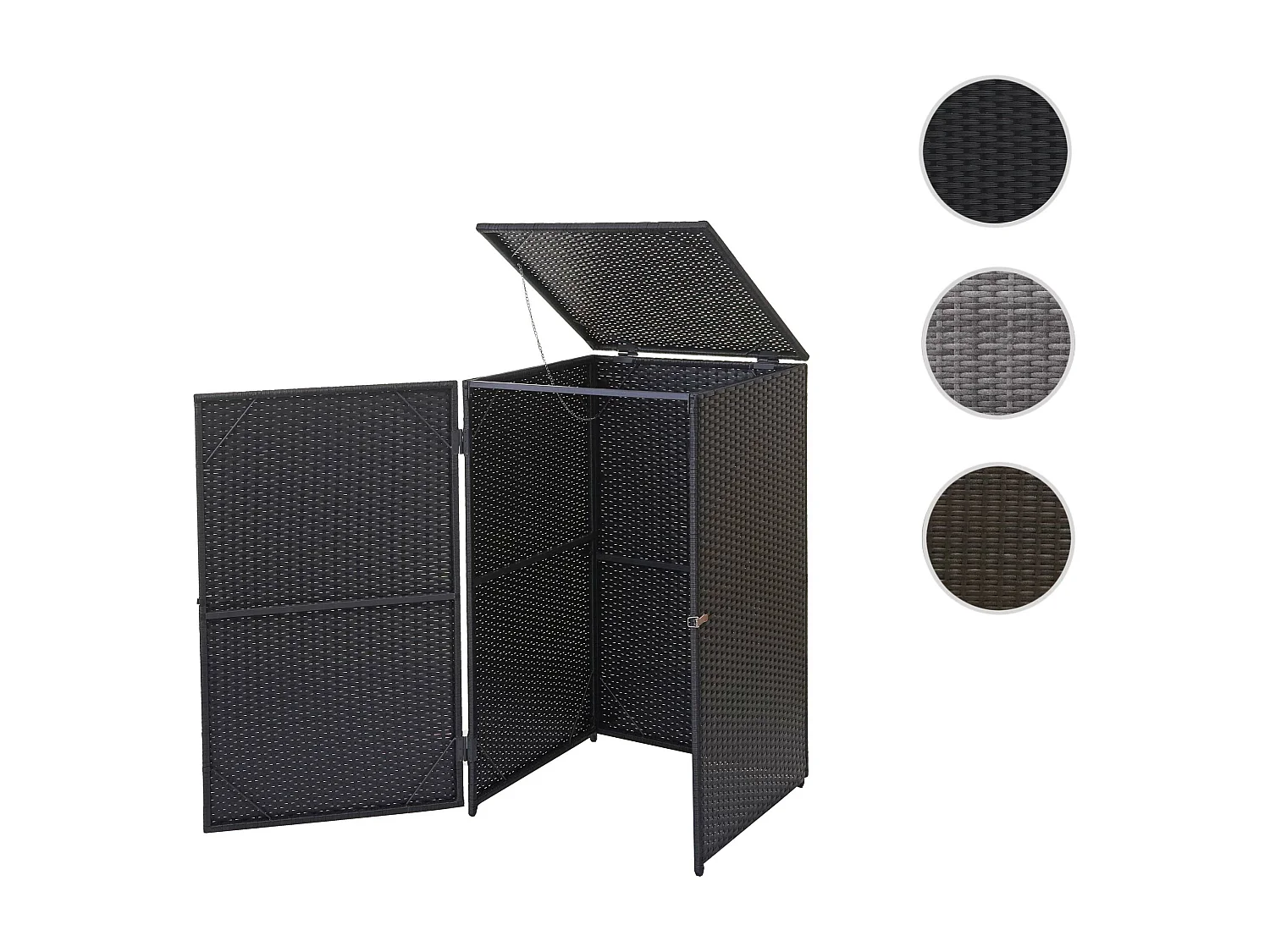 Habillage de poubelle MCW-E25 120l,  noir