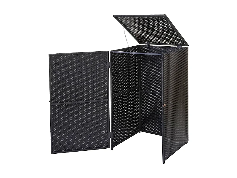 Habillage de poubelle MCW-E25 120l,  noir