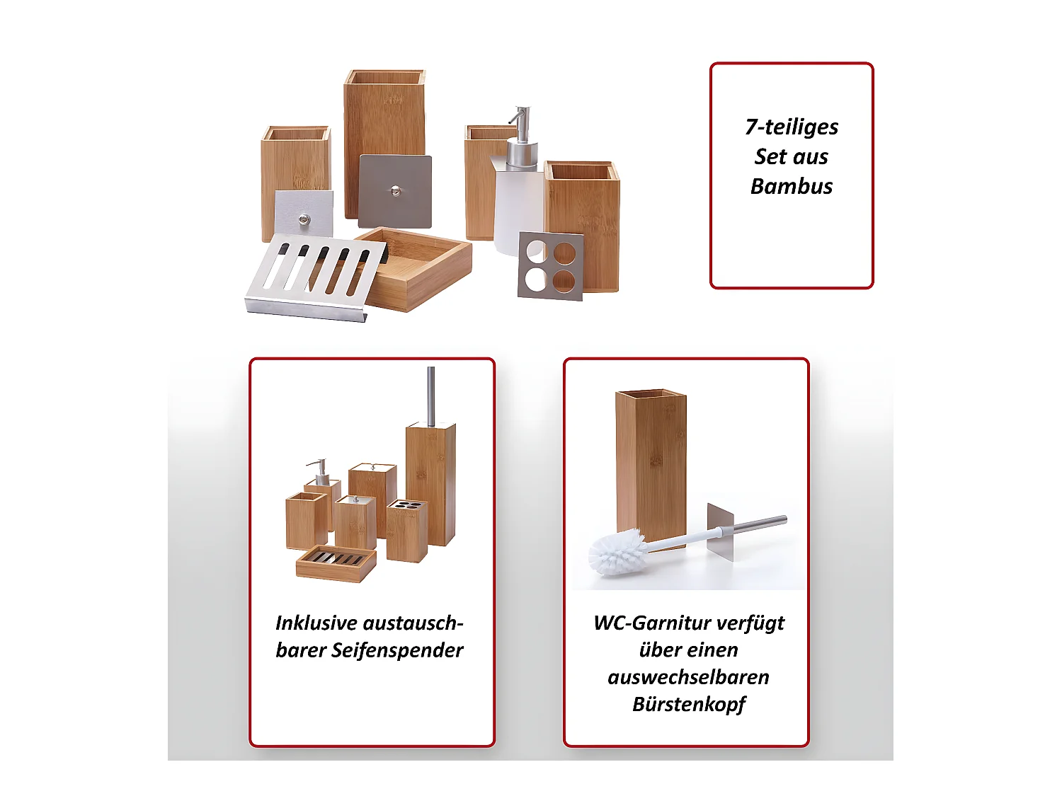 Conjunto de casa de banho MCW-A90 (7 peças)
