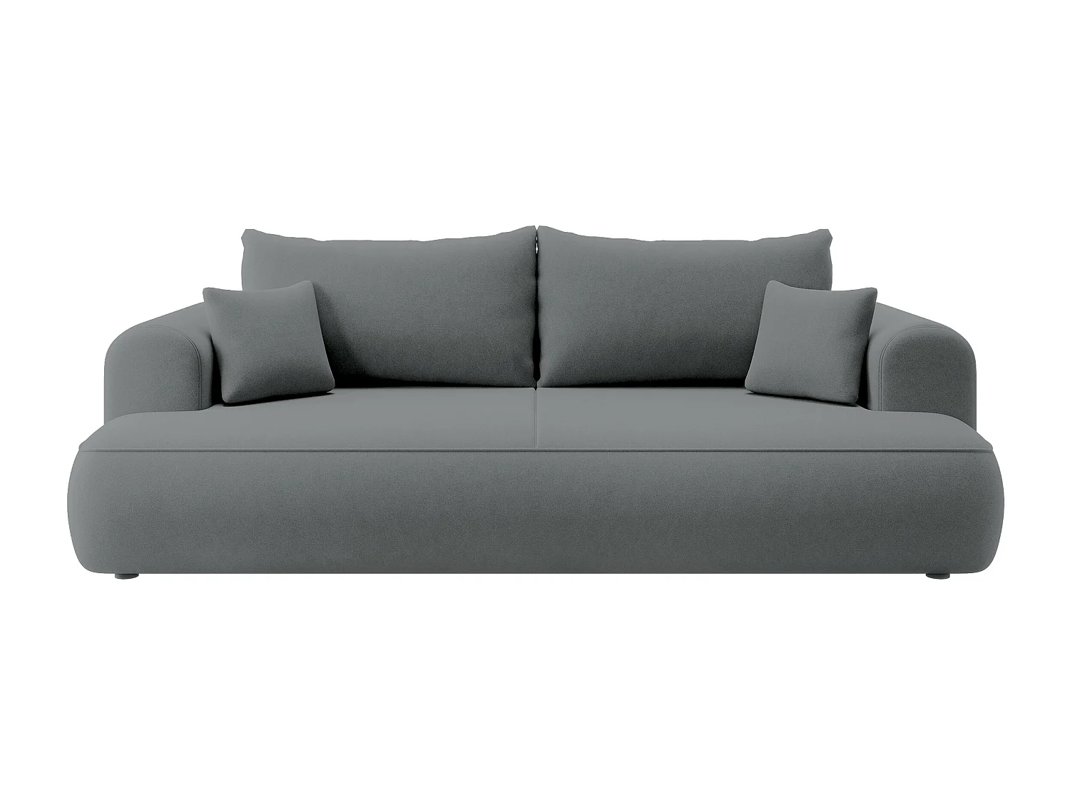 3-Sitzer-Sofa mit Schlaffunktion - Easy-Clean-Veloursbezug in Dunkelgrau - OVO