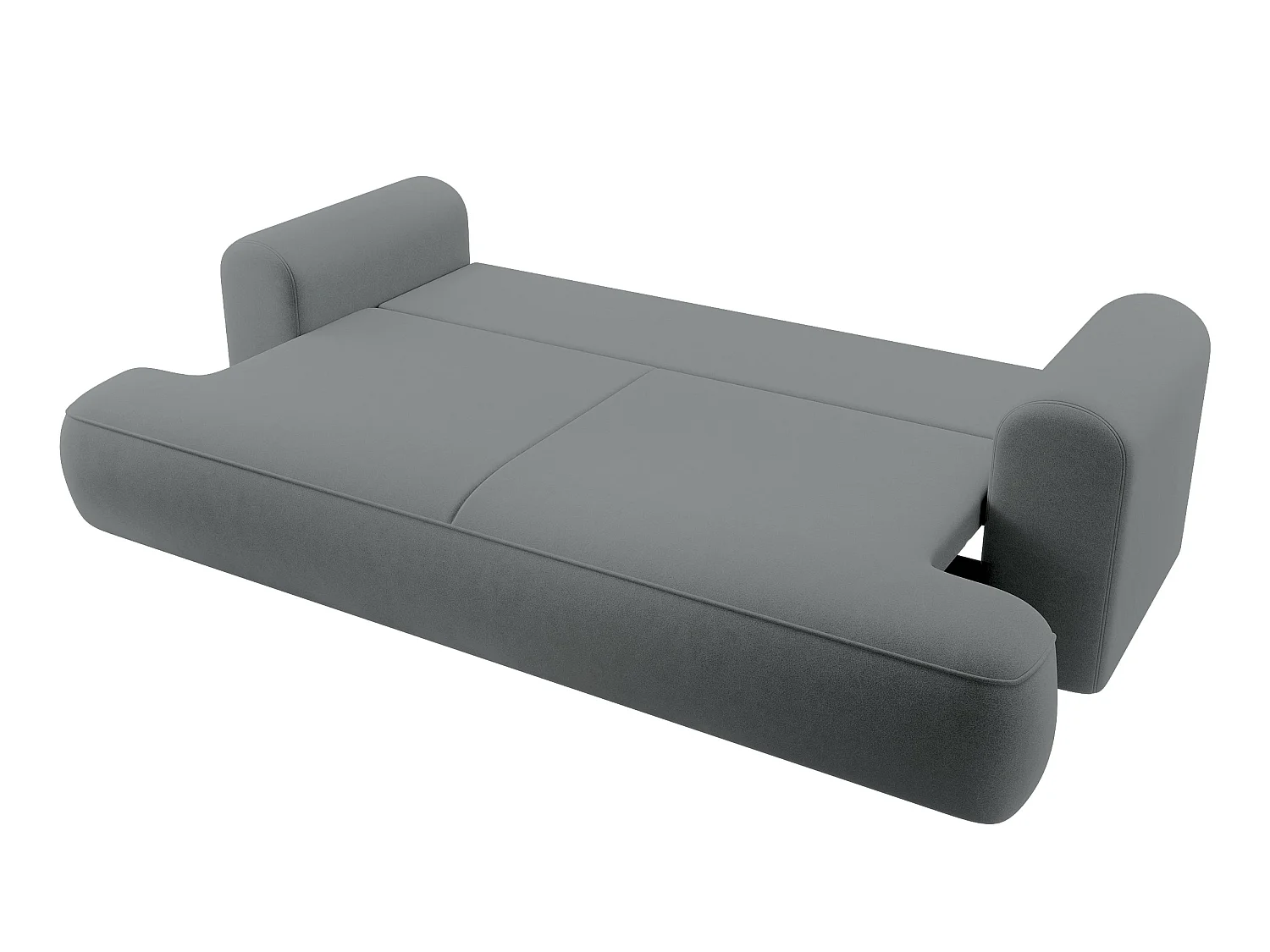 3-Sitzer-Sofa mit Schlaffunktion - Easy-Clean-Veloursbezug in Dunkelgrau - OVO