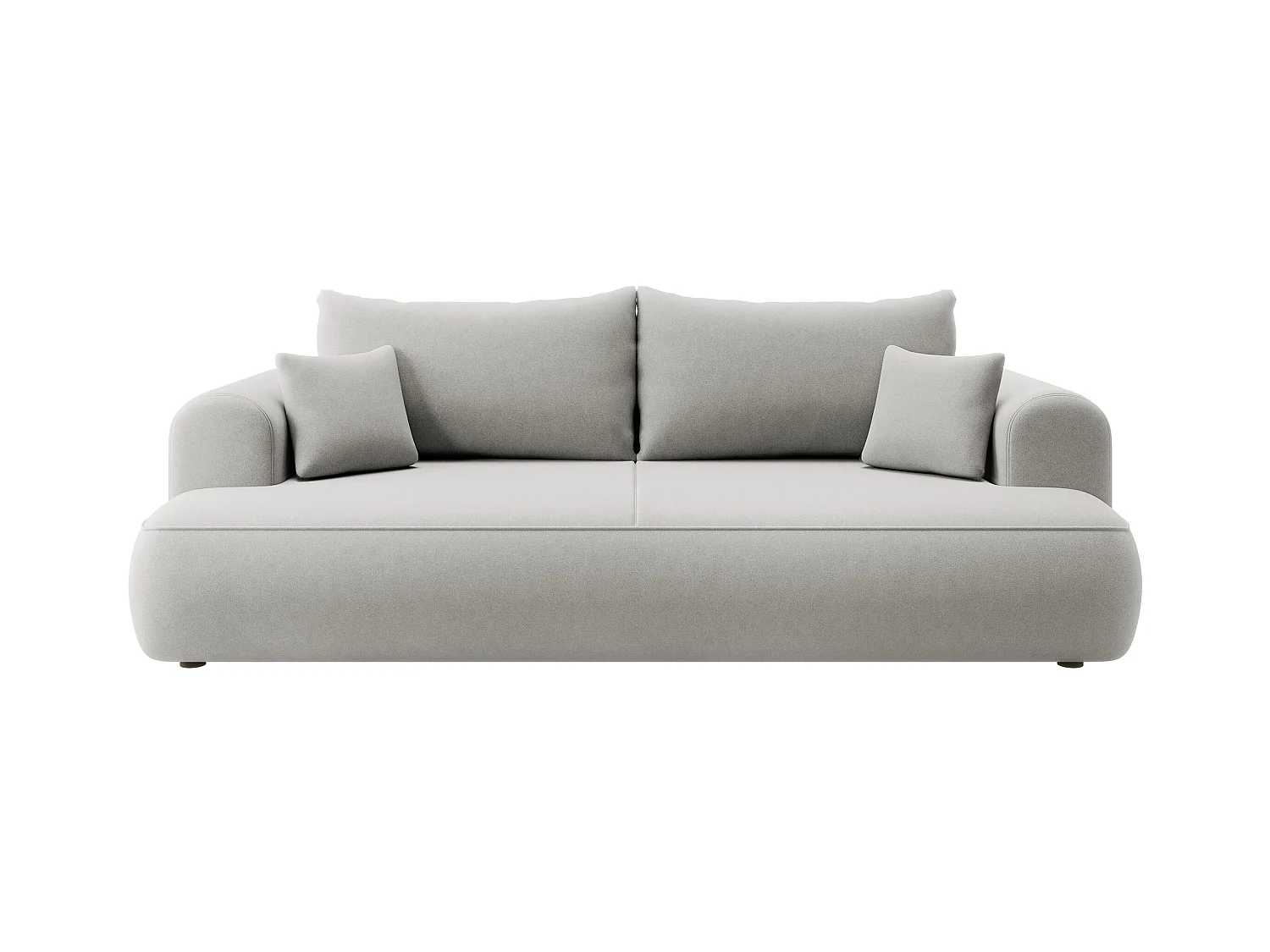 3-Sitzer-Sofa mit Schlaffunktion - Easy-Clean-Veloursbezug in Grau - OVO