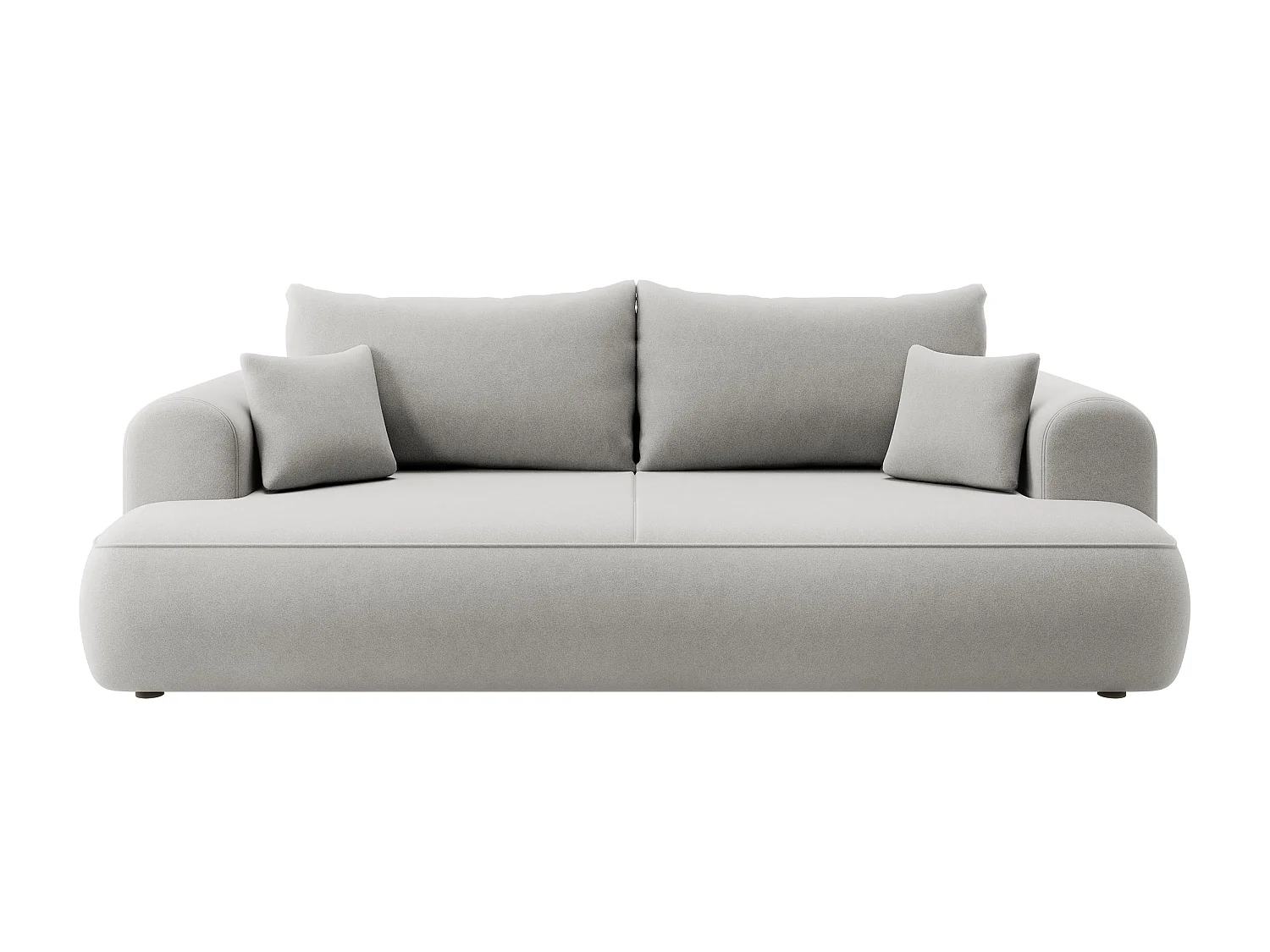 3-Sitzer-Sofa mit Schlaffunktion - Easy-Clean-Veloursbezug in Grau - OVO