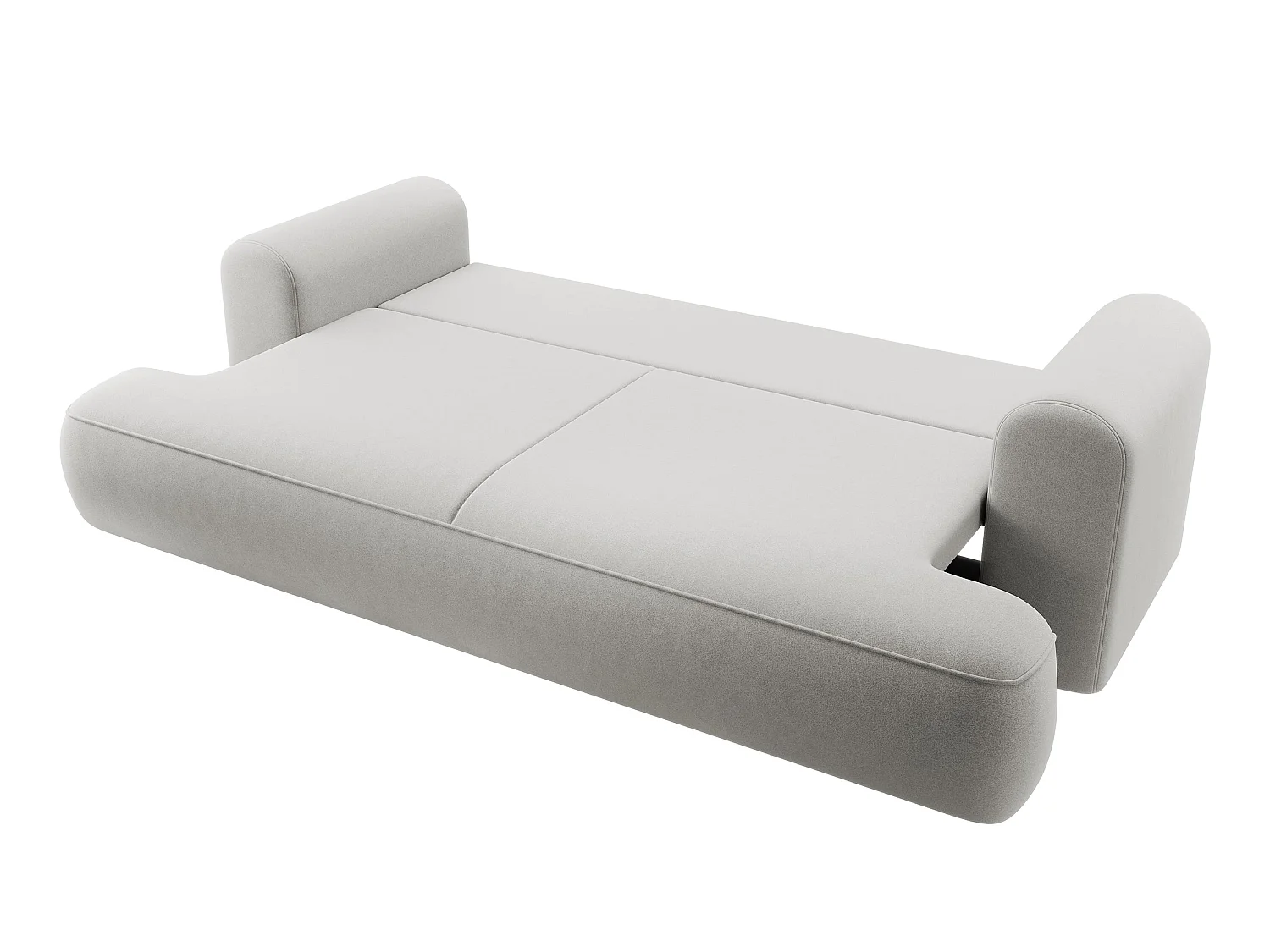 3-Sitzer-Sofa mit Schlaffunktion - Easy-Clean-Veloursbezug in Grau - OVO