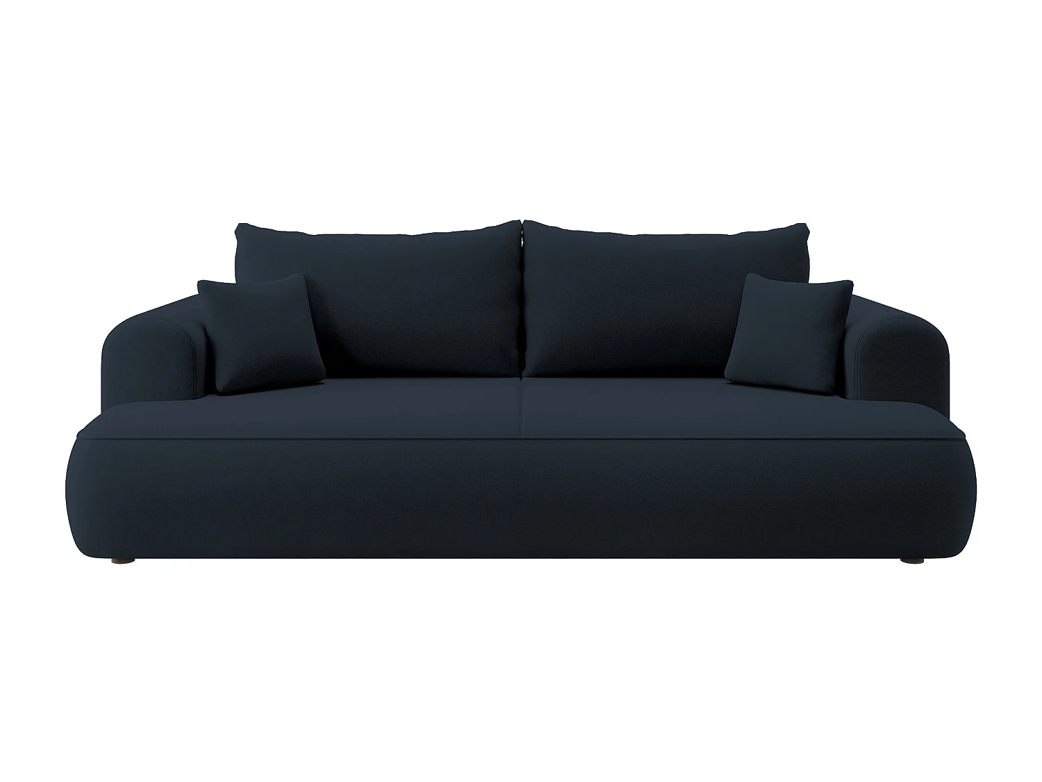 3-Sitzer-Sofa mit Schlaffunktion - Easy-Clean-Veloursbezug in Dunkelblau - OVO