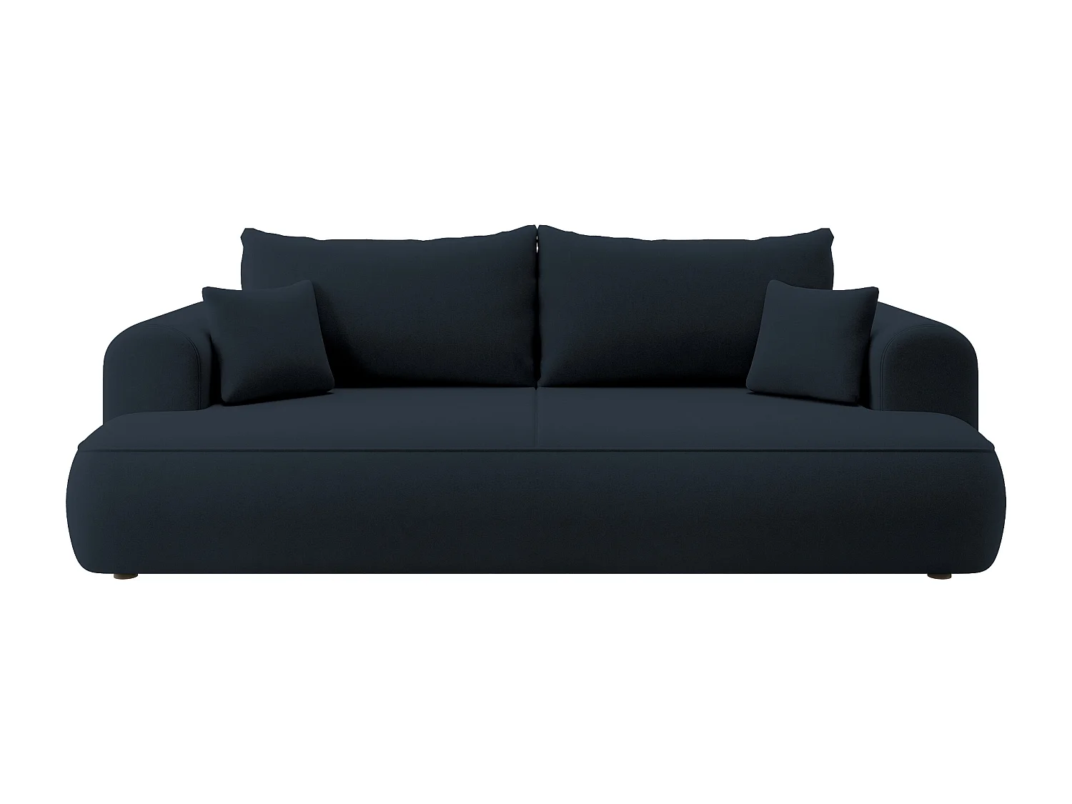3-Sitzer-Sofa mit Schlaffunktion - Easy-Clean-Veloursbezug in Dunkelblau - OVO