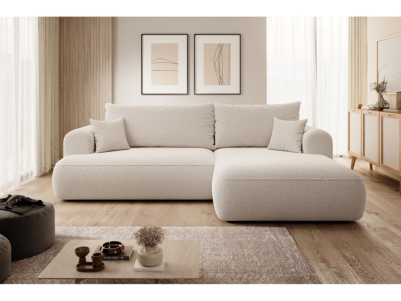 Sofa Bezug Ecksofa Mit Ottomane Rechts