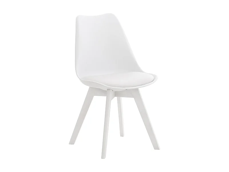 chaise salle à manger - Plastique - Blanc / Blanc - Linares