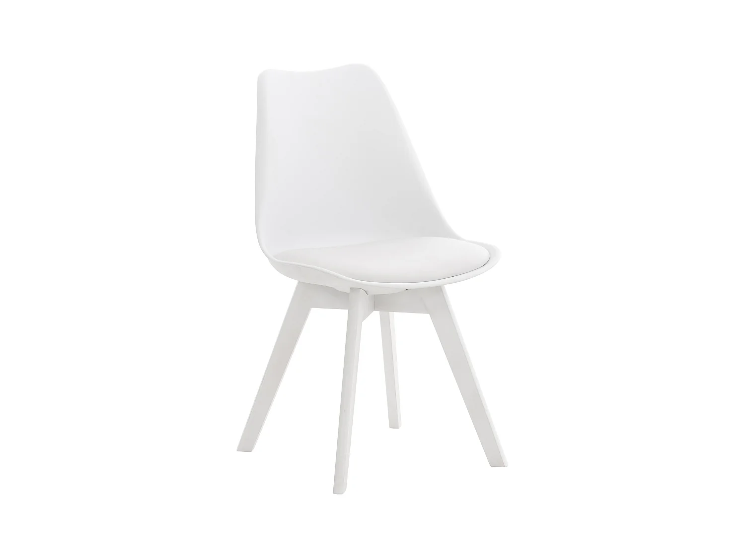 chaise salle à manger - Plastique - Blanc / Blanc - Linares