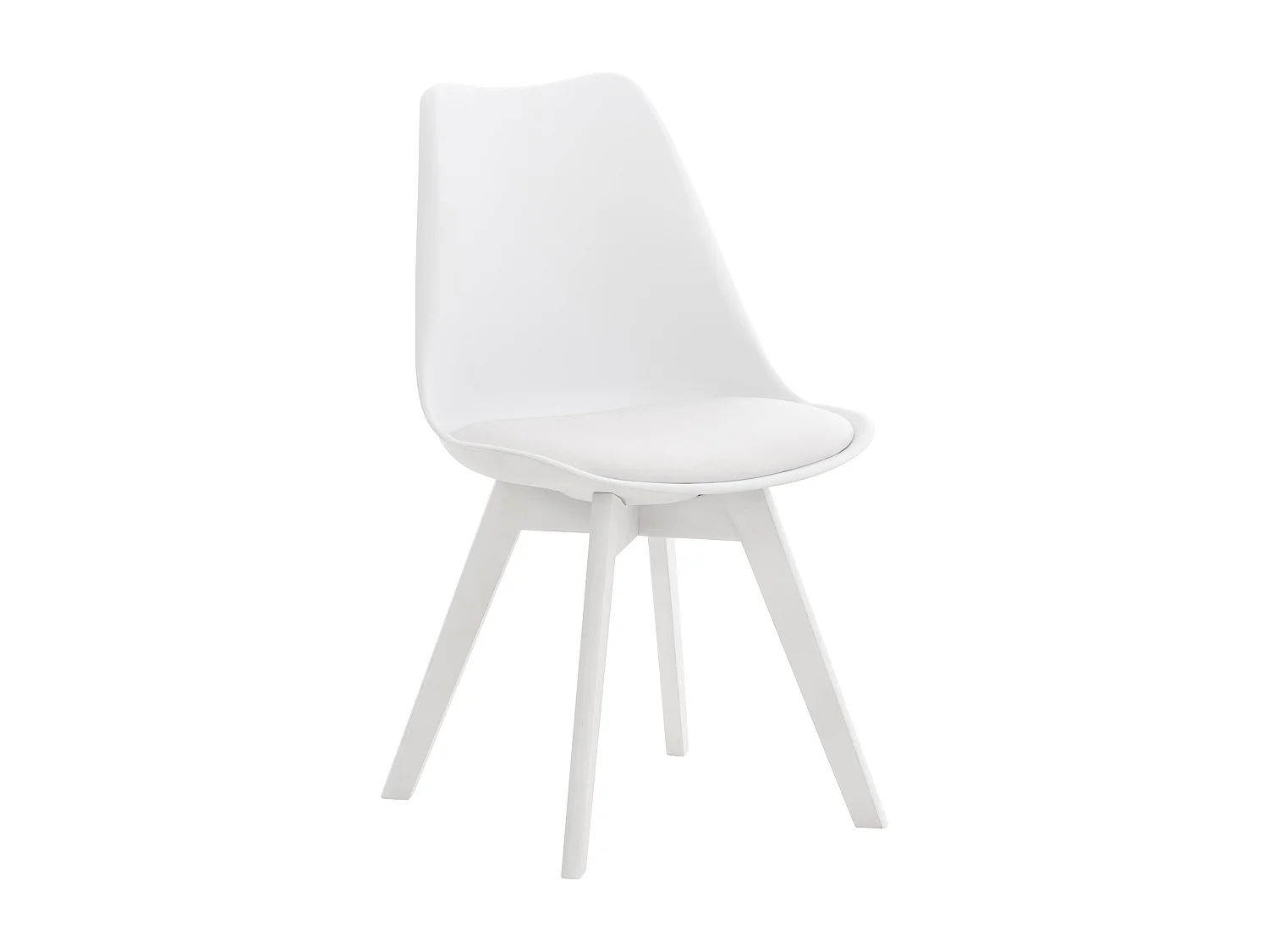 chaise salle à manger - Plastique - Blanc / Blanc - Linares