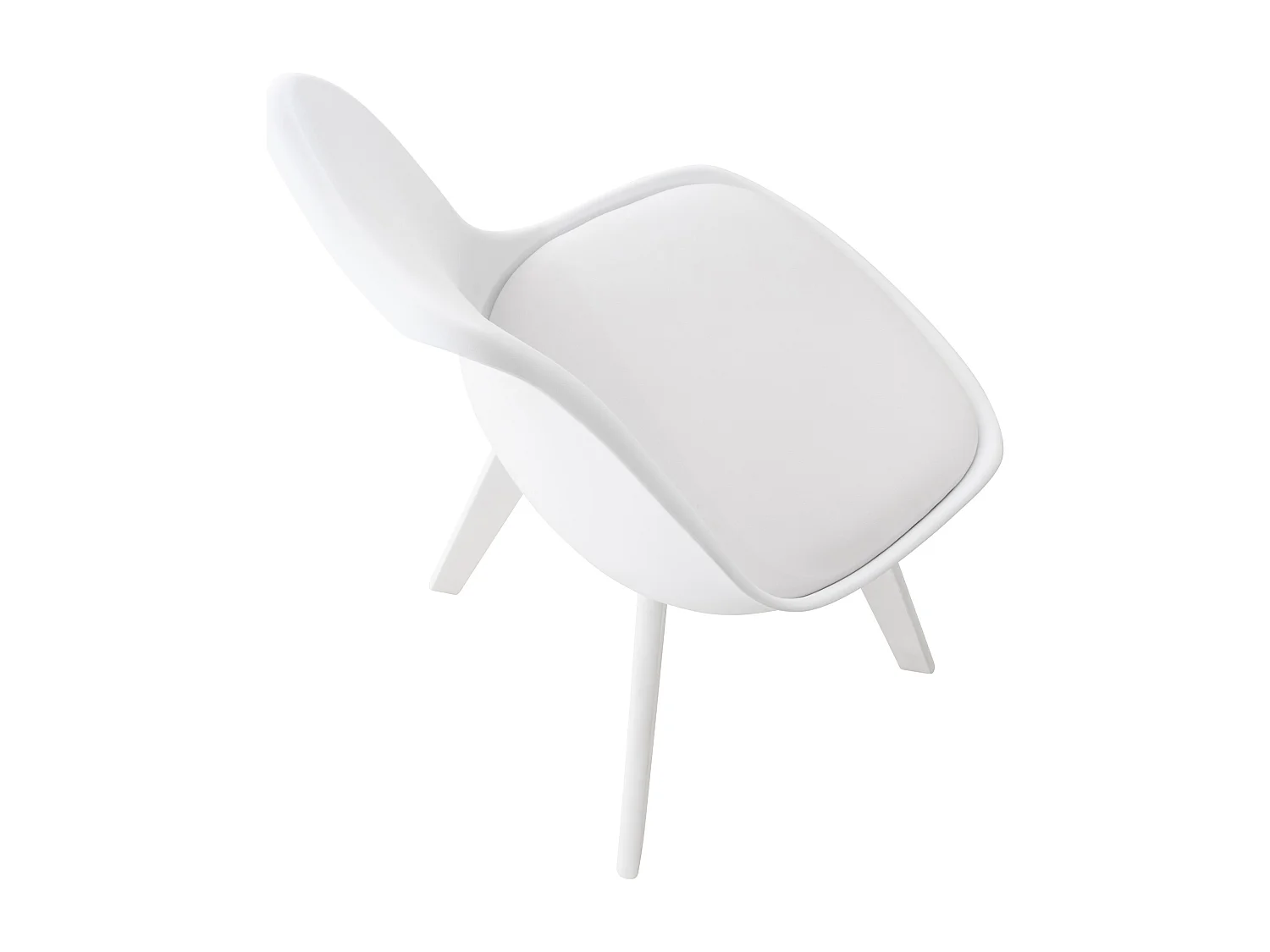 chaise salle à manger - Plastique - Blanc / Blanc - Linares