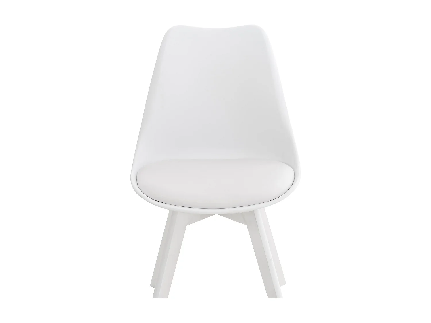 chaise salle à manger - Plastique - Blanc / Blanc - Linares