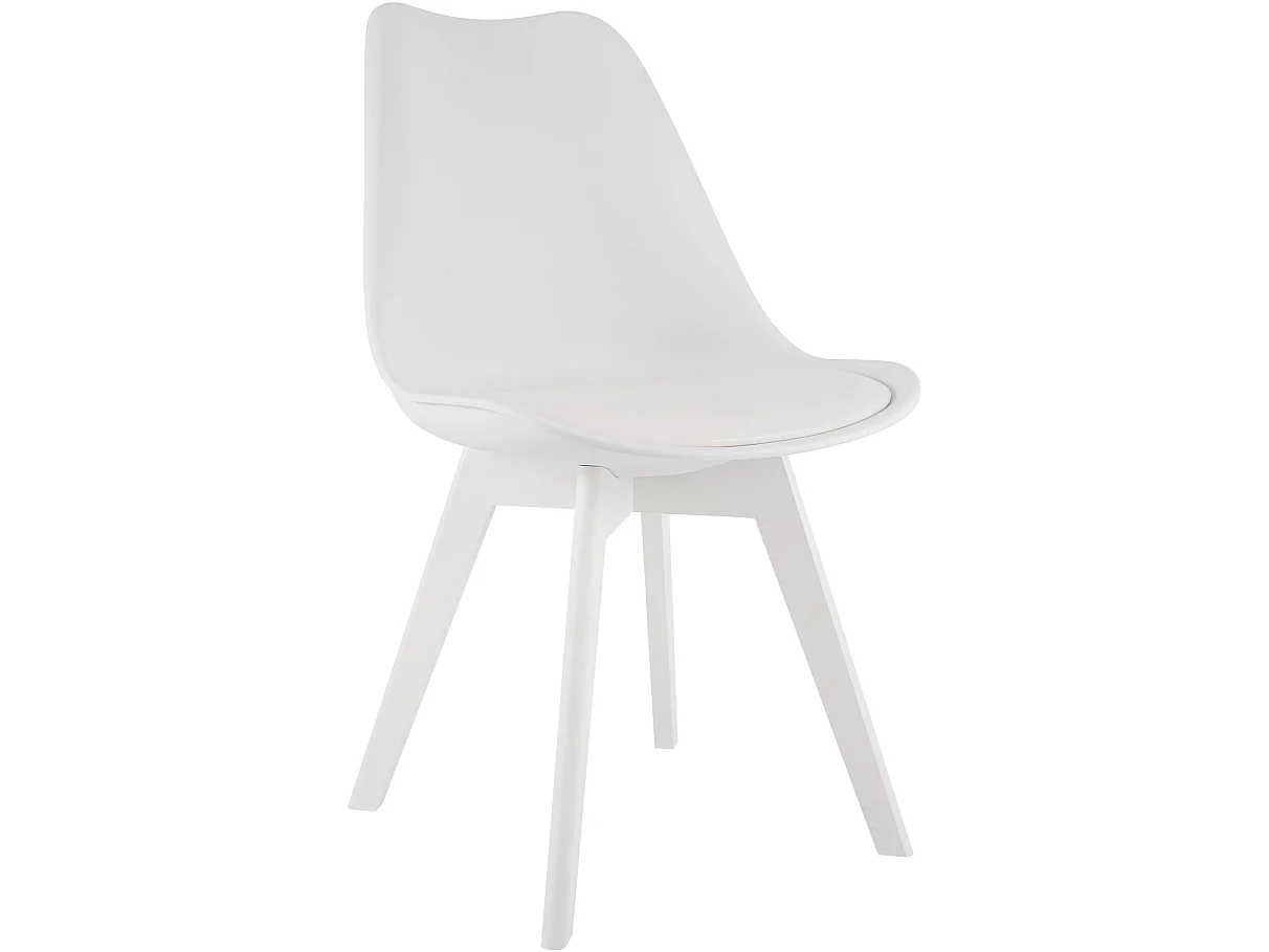 chaise salle à manger - Plastique - Blanc / Blanc - Linares