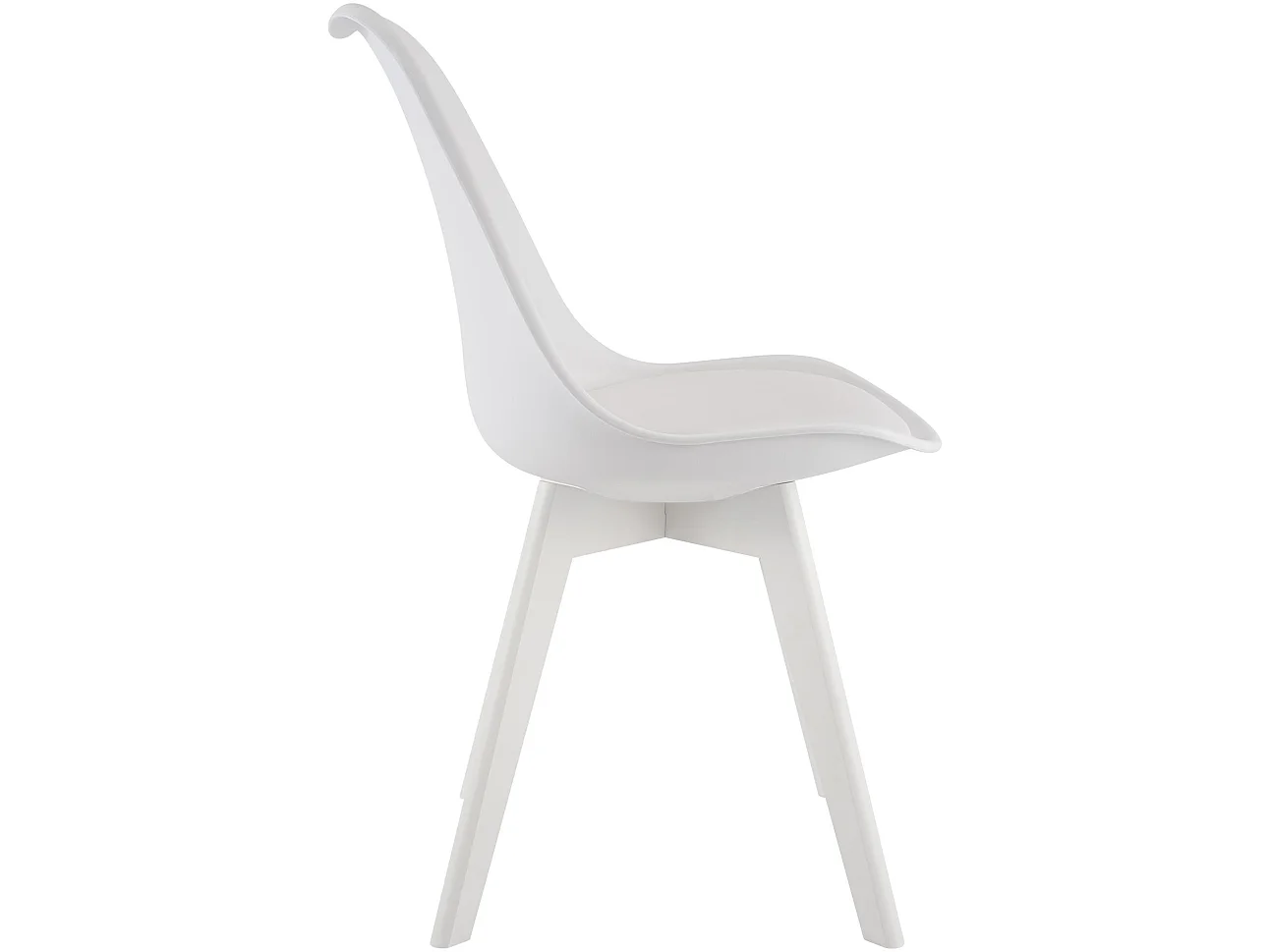 chaise salle à manger - Plastique - Blanc / Blanc - Linares