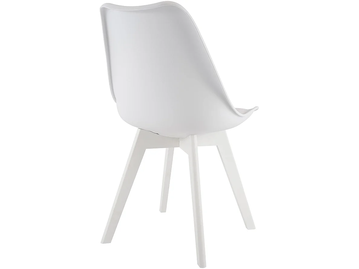 chaise salle à manger - Plastique - Blanc / Blanc - Linares
