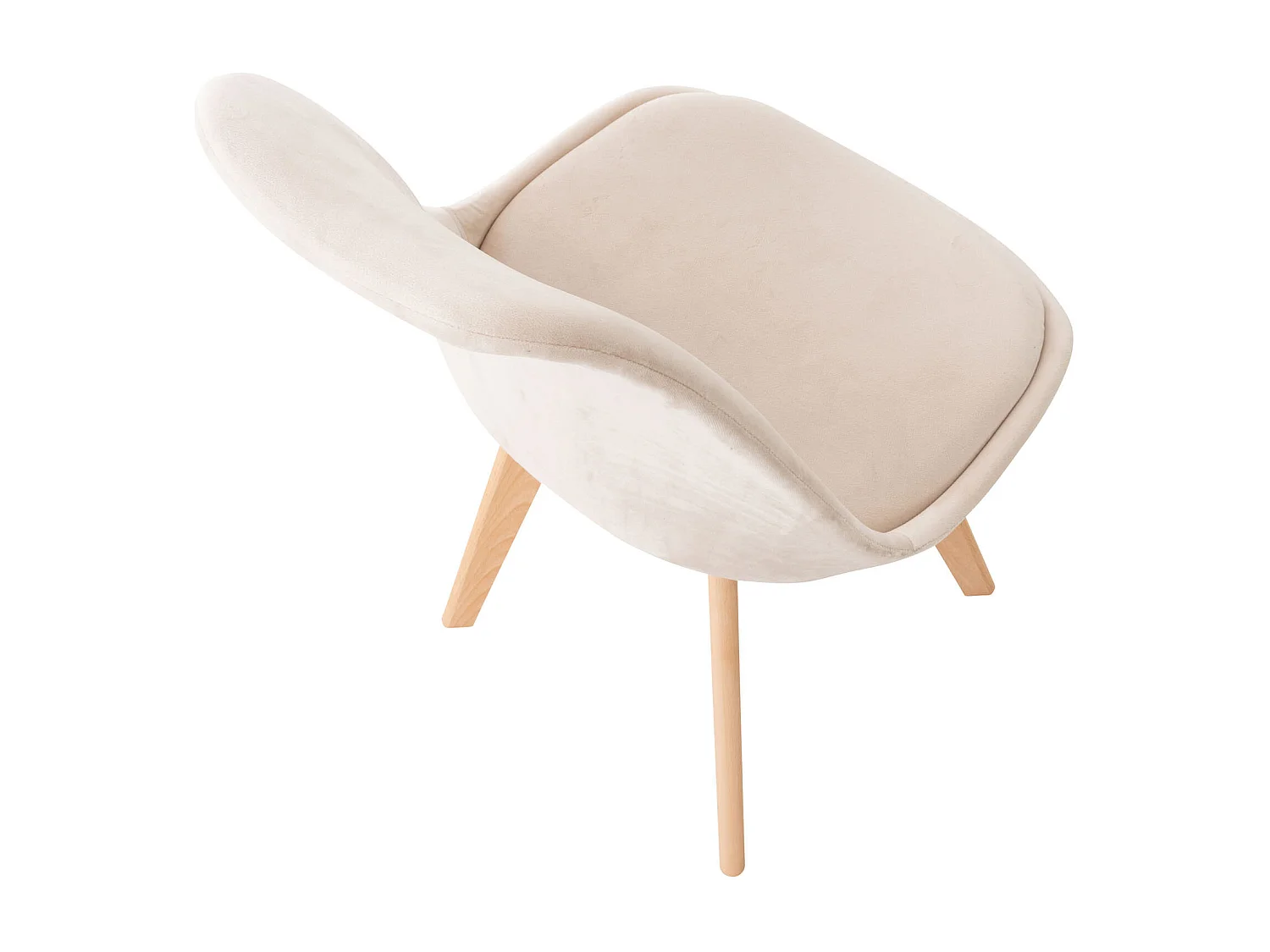 chaise salle à manger - Velours - Beige - Linares