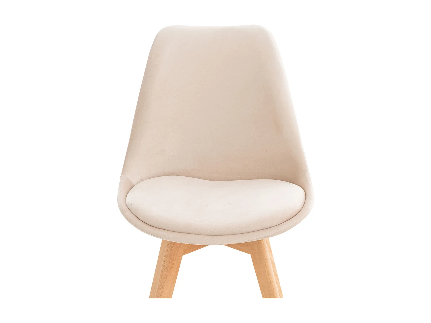 chaise salle à manger - Velours - Beige - Linares