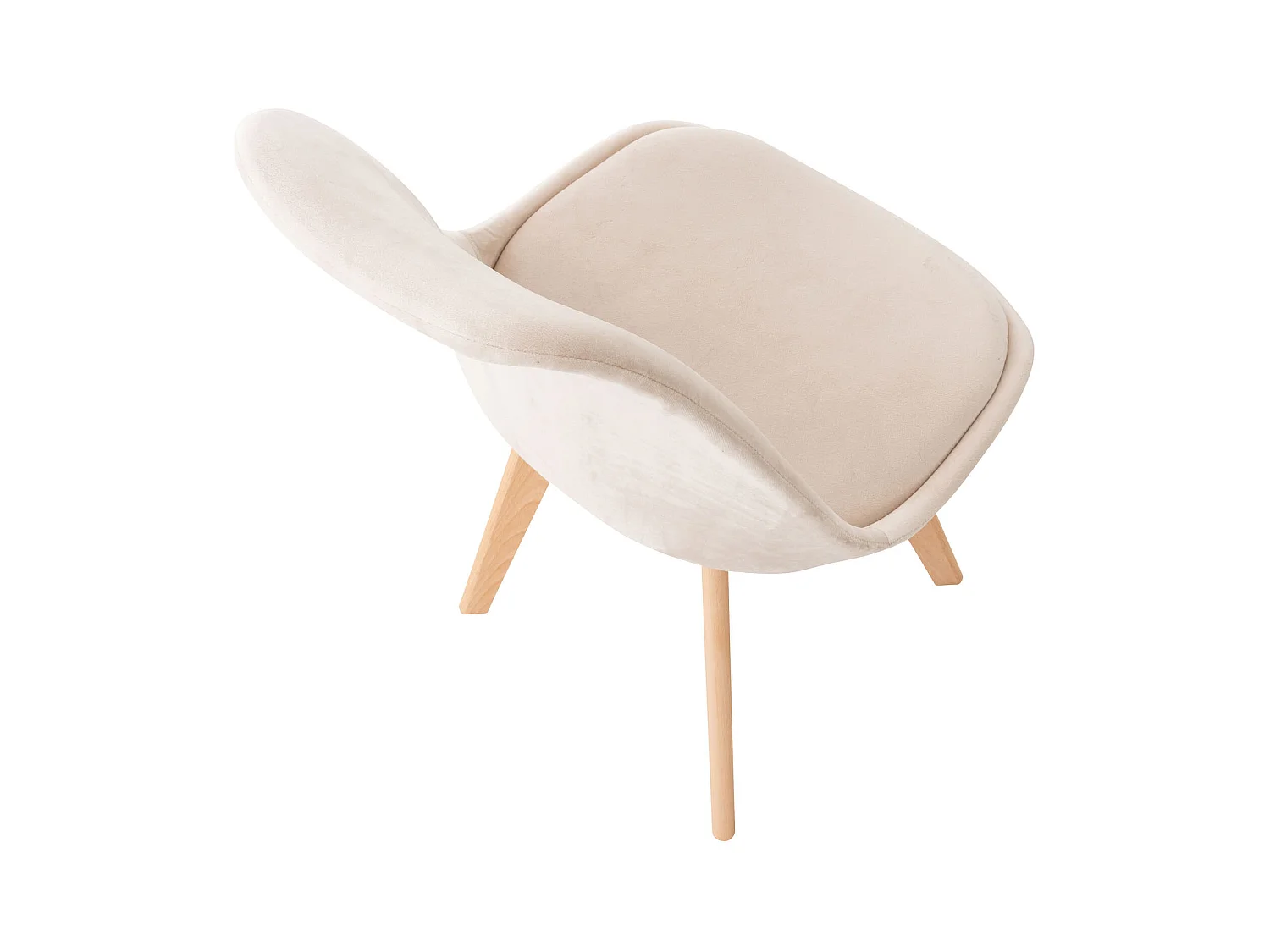 chaise salle à manger - Velours - Beige - Linares