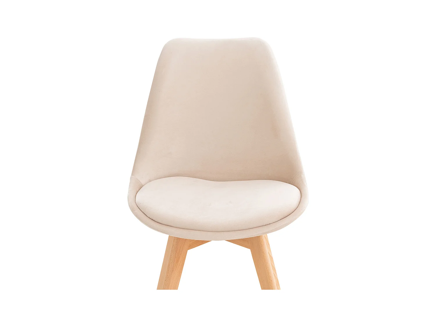 chaise salle à manger - Velours - Beige - Linares