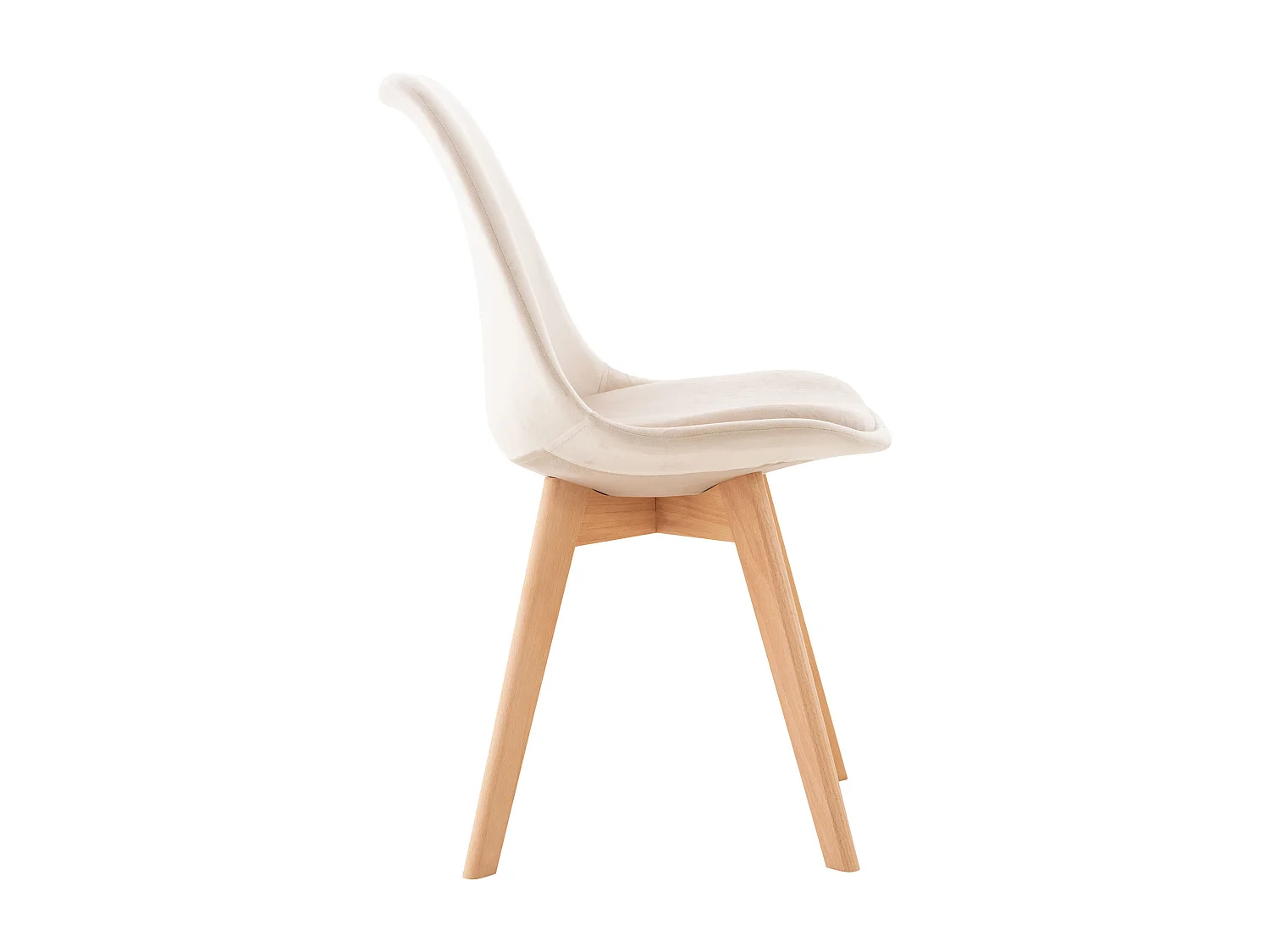 chaise salle à manger - Velours - Beige - Linares