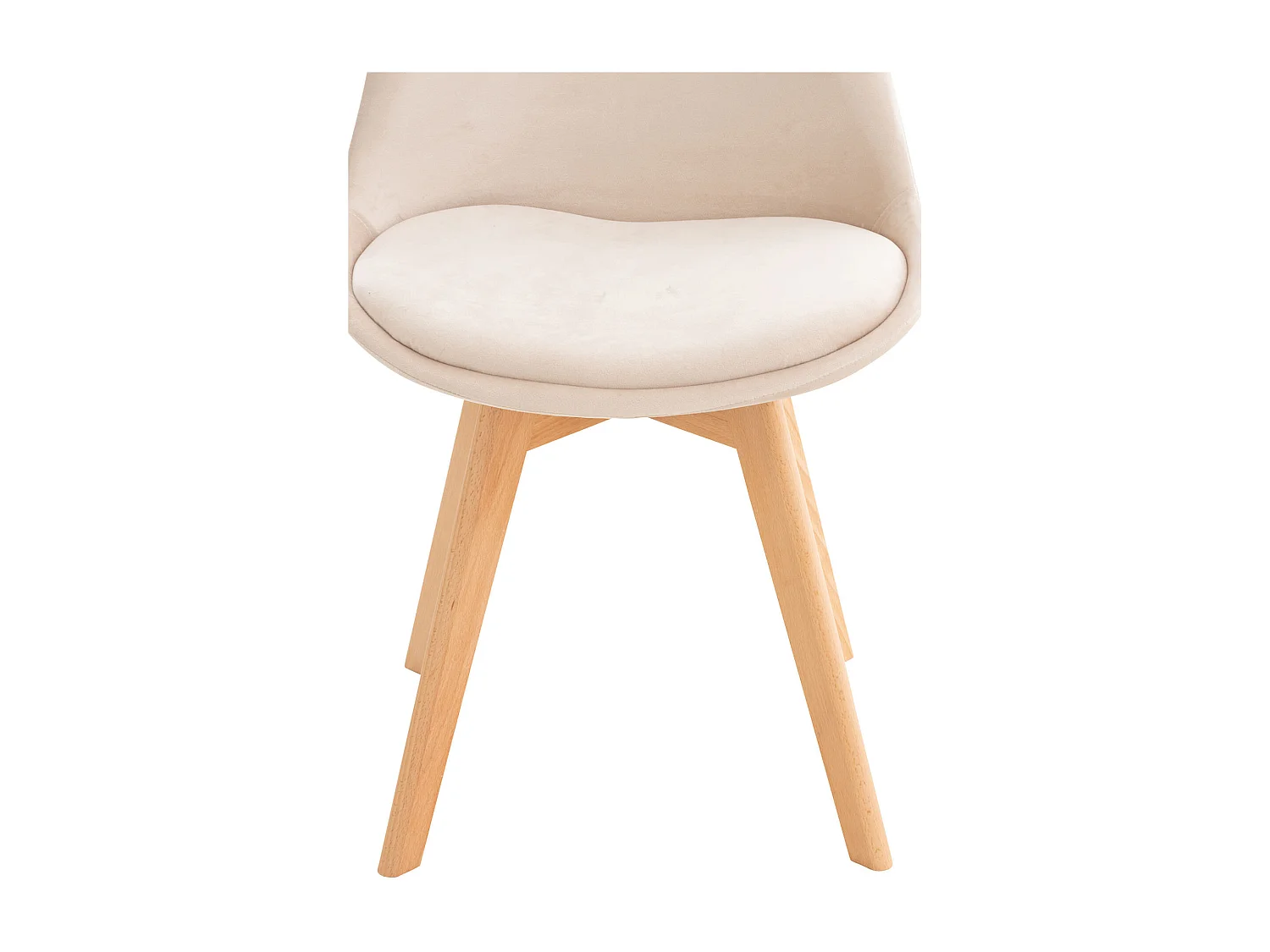 chaise salle à manger - Velours - Beige - Linares