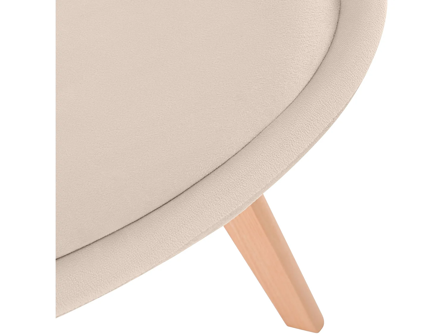 chaise salle à manger - Velours - Beige - Linares