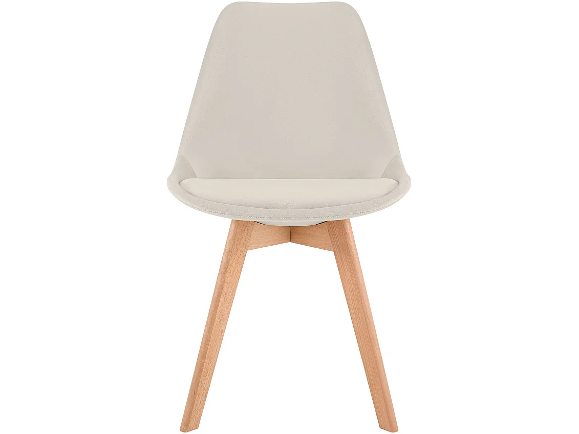 chaise salle à manger - Velours - Beige - Linares