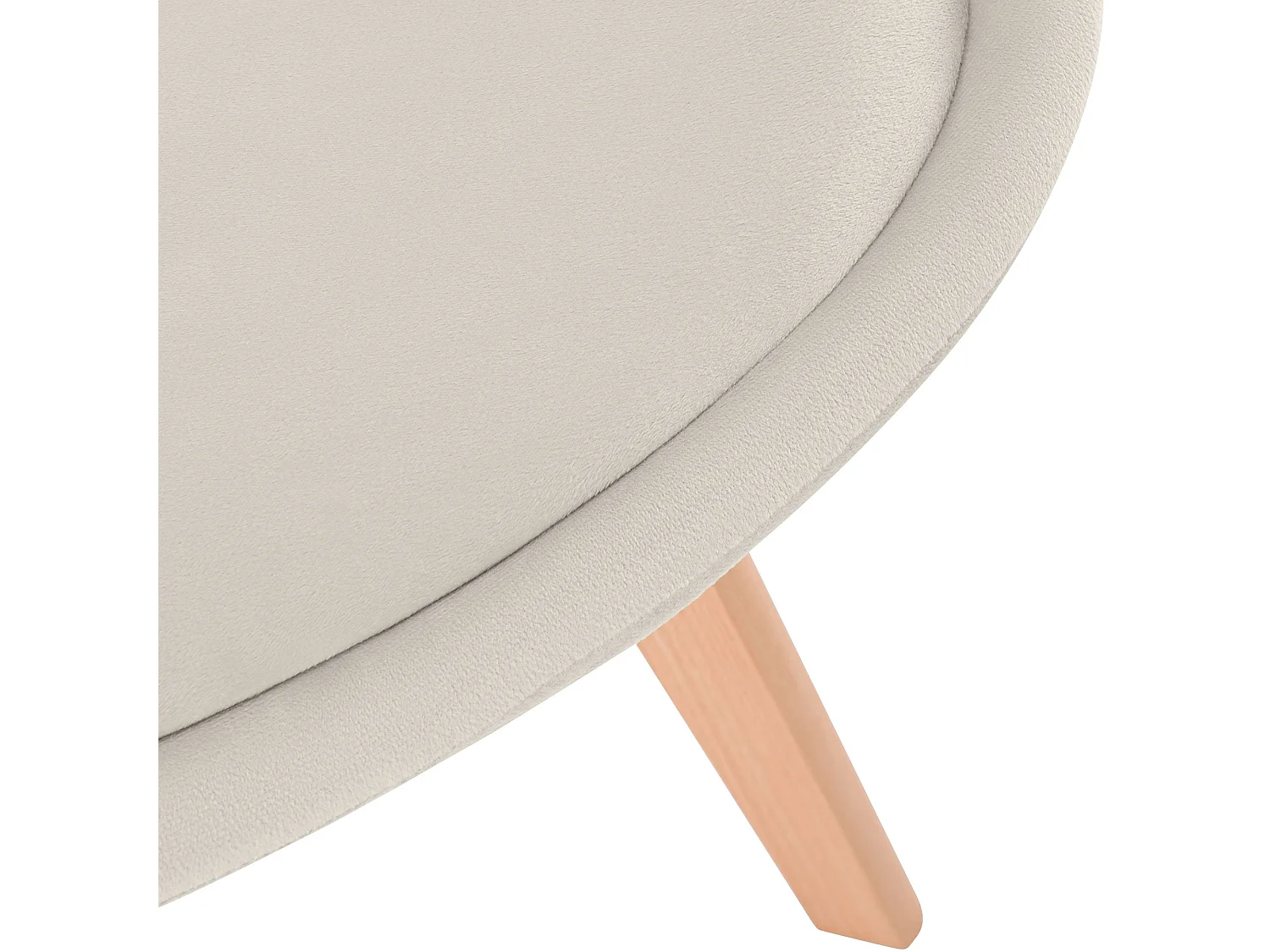 chaise salle à manger - Velours - Beige - Linares