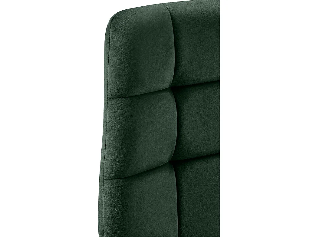 Eetkamerstoelen - Fluweel & natura (vierkant) - groen - Antibes