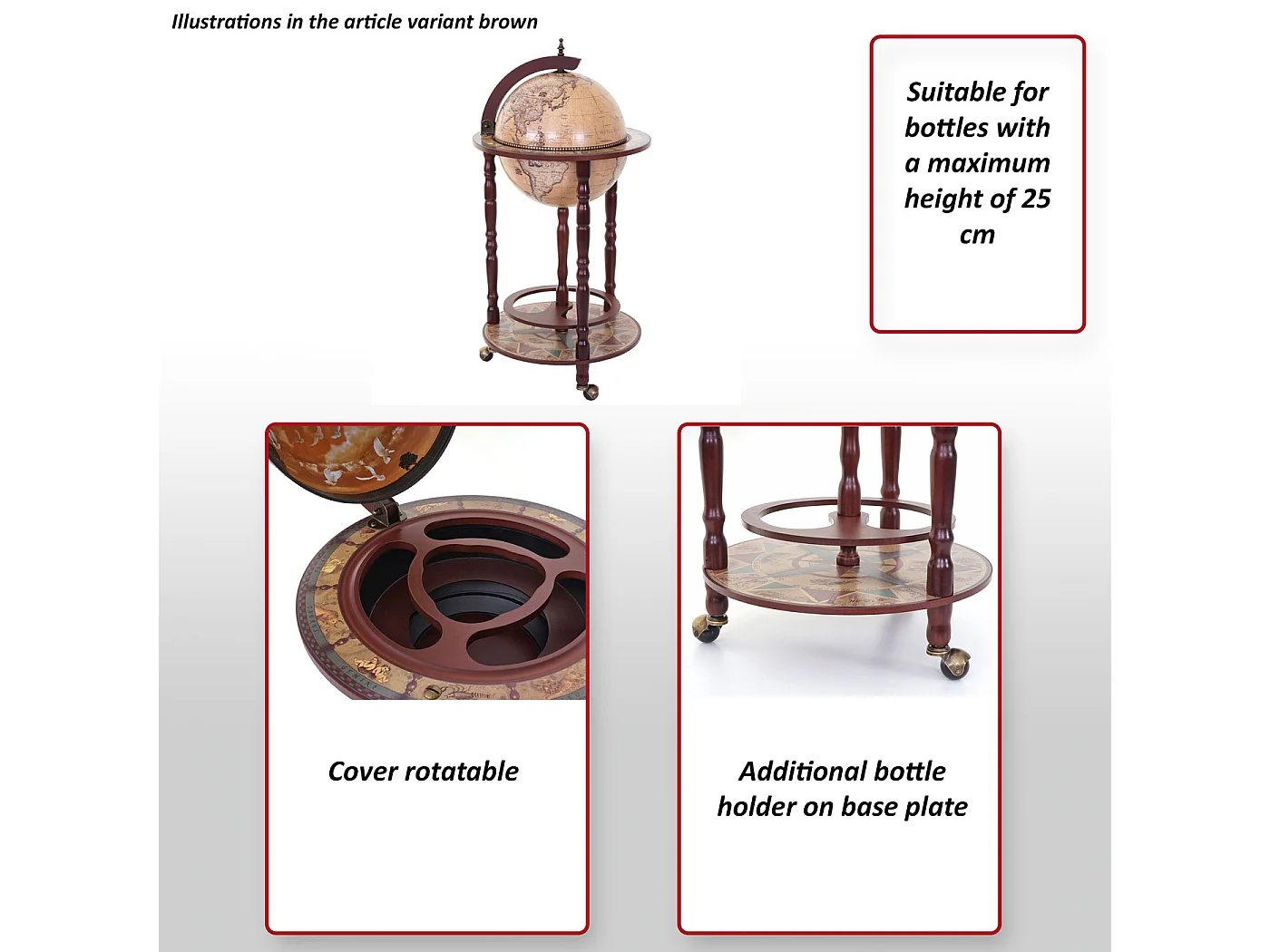 Globusbar MCW-D83 Rollbar, Braun