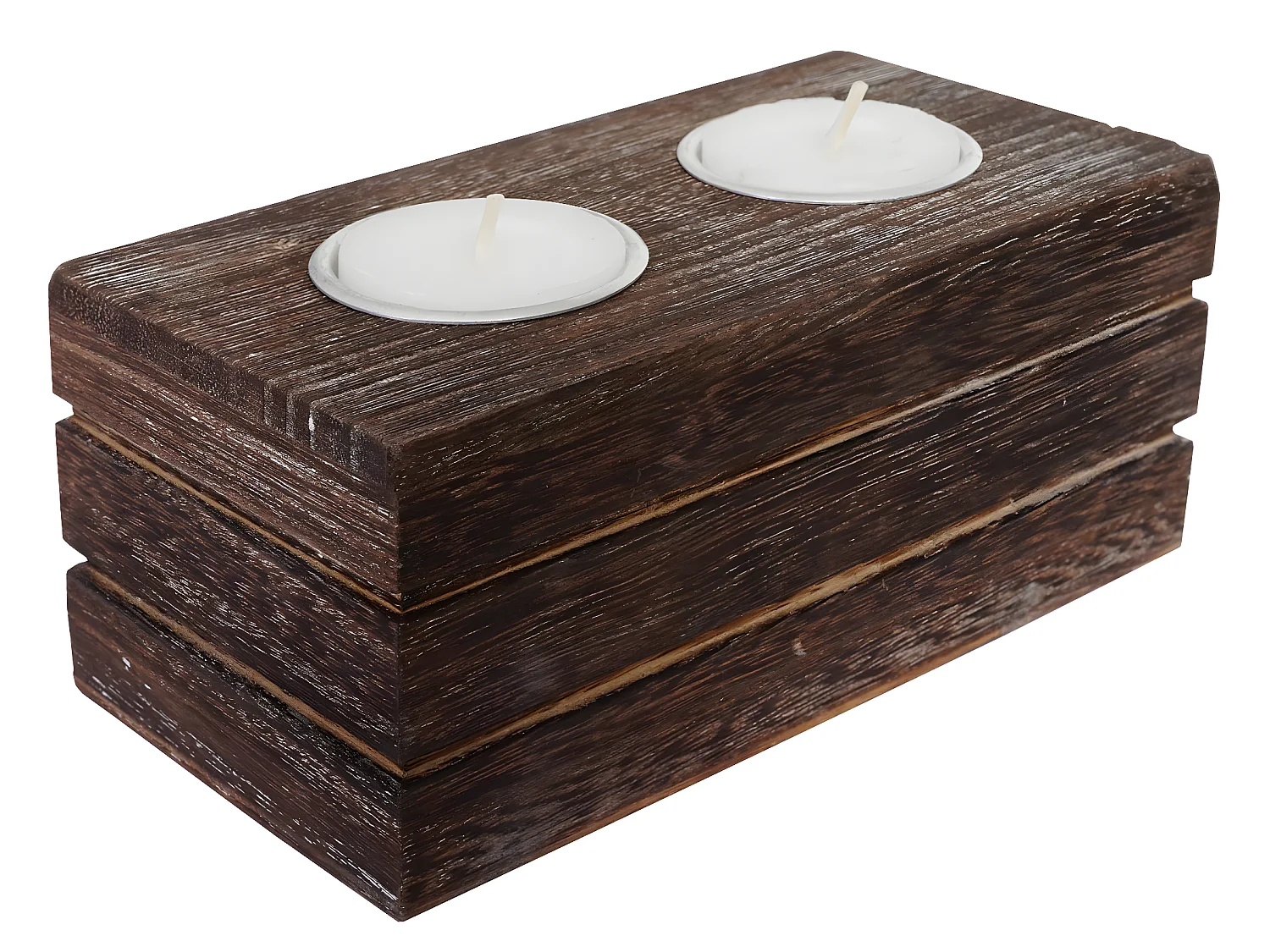 Conjunto de porta-velas Tolve (3 peças),  castanho