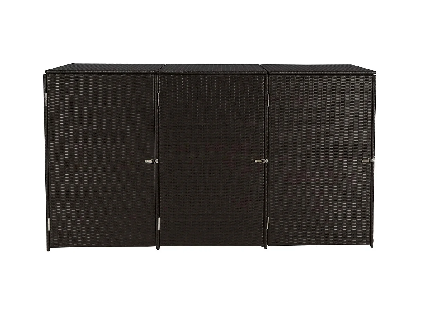 Habillage pour 3 poubelles MCW-E25 3x120l,  brun