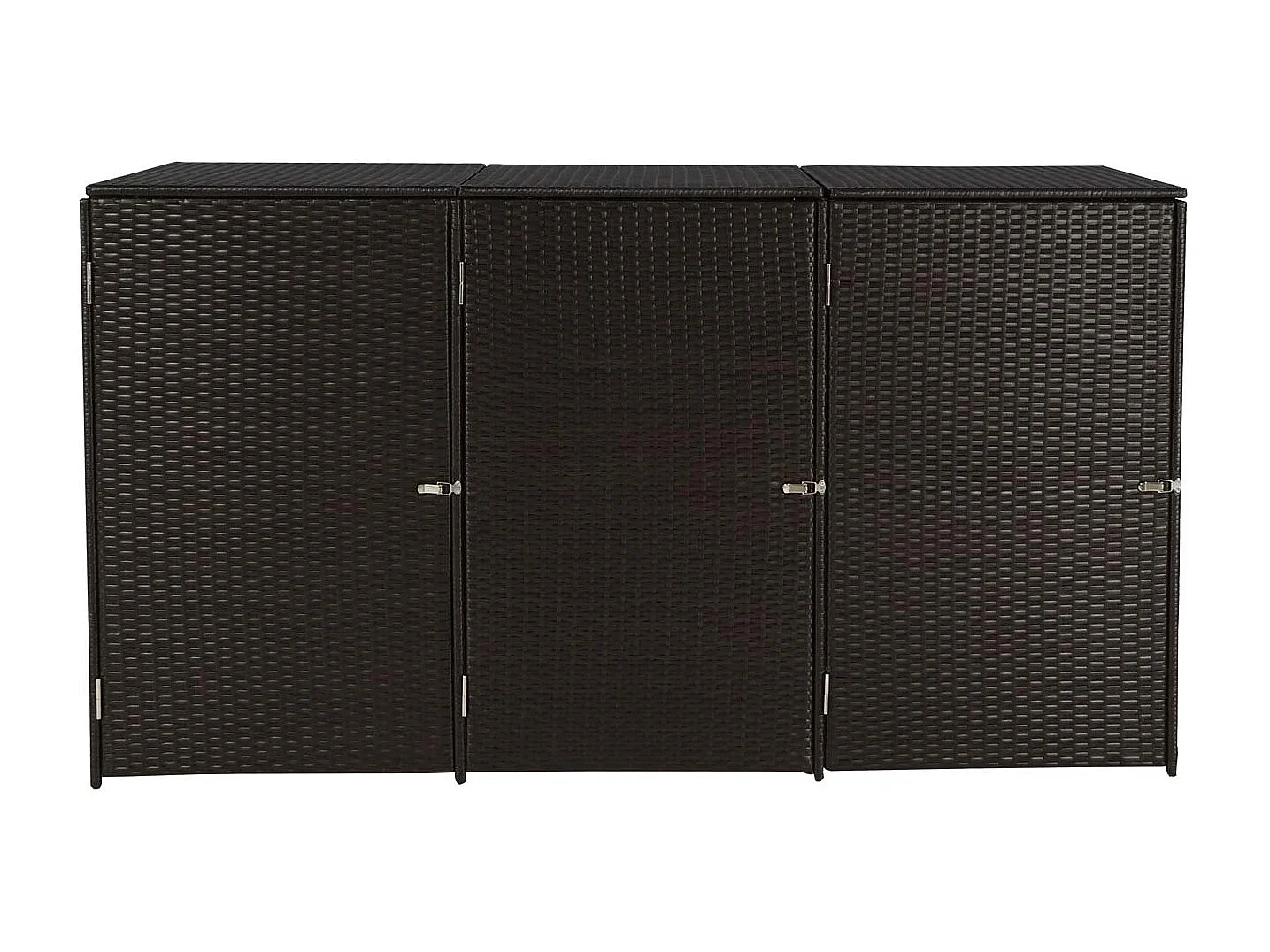 Habillage pour 3 poubelles MCW-E25 3x120l,  brun