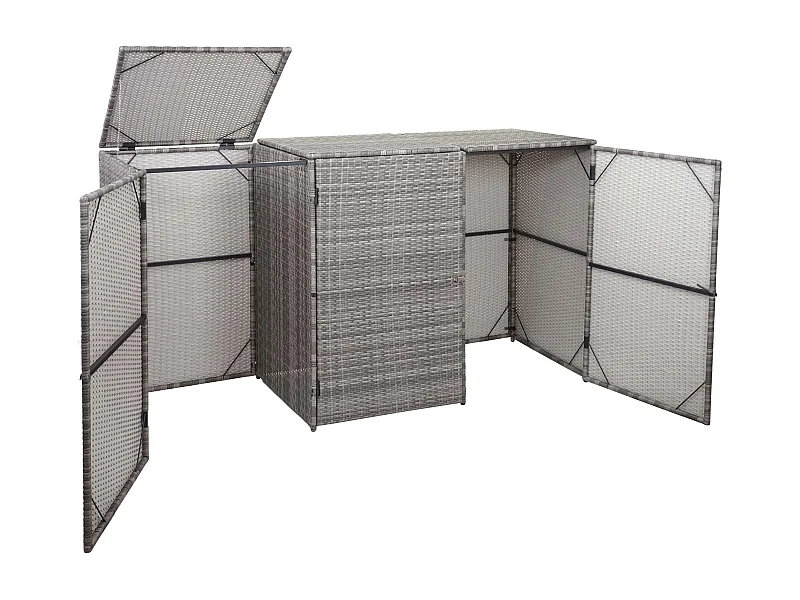 Revestimiento para cubo de basura de 3 cubos MCW-E25,  gris