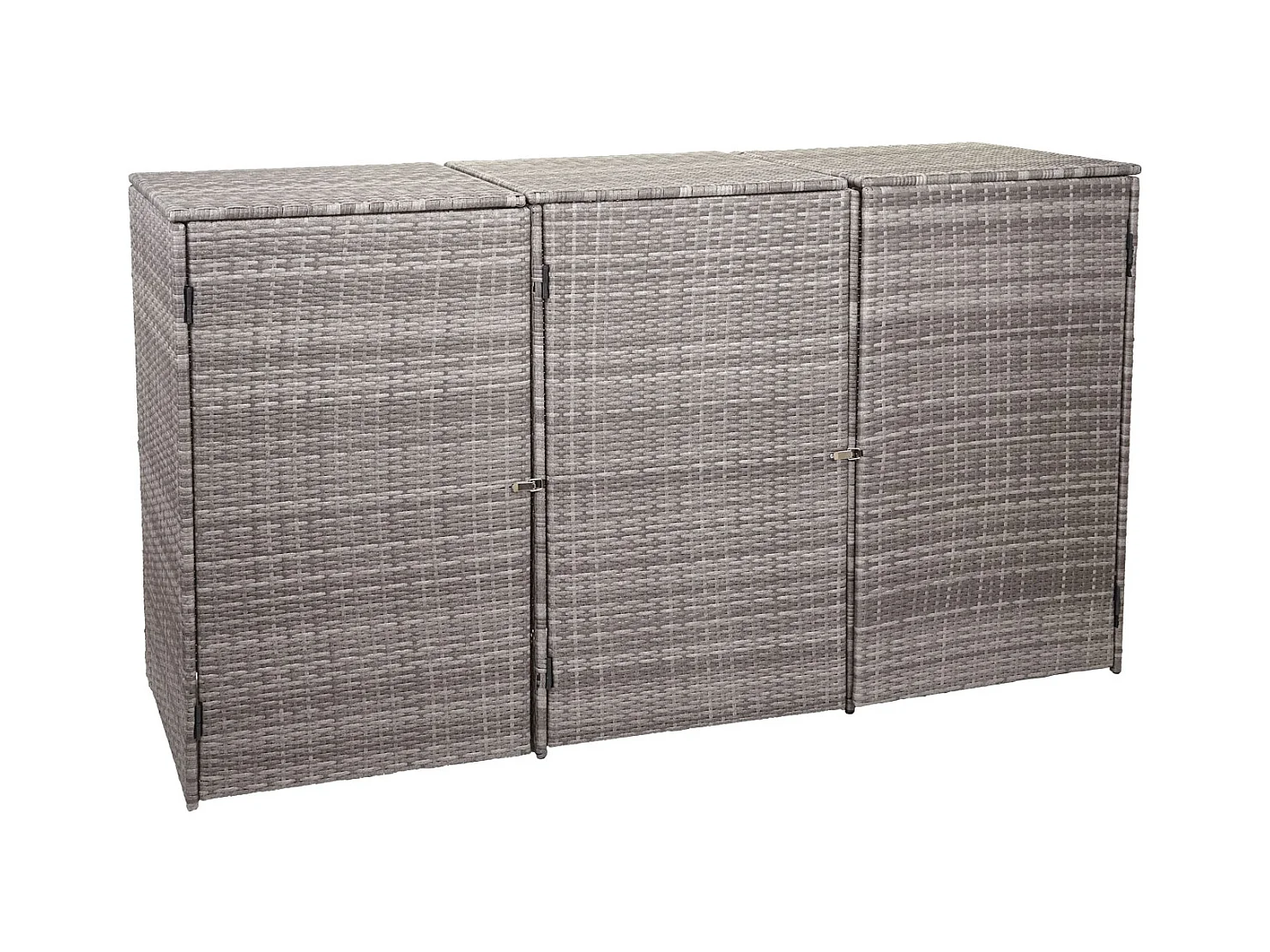 Habillage pour 3 poubelles MCW-E25 3x120l,  gris