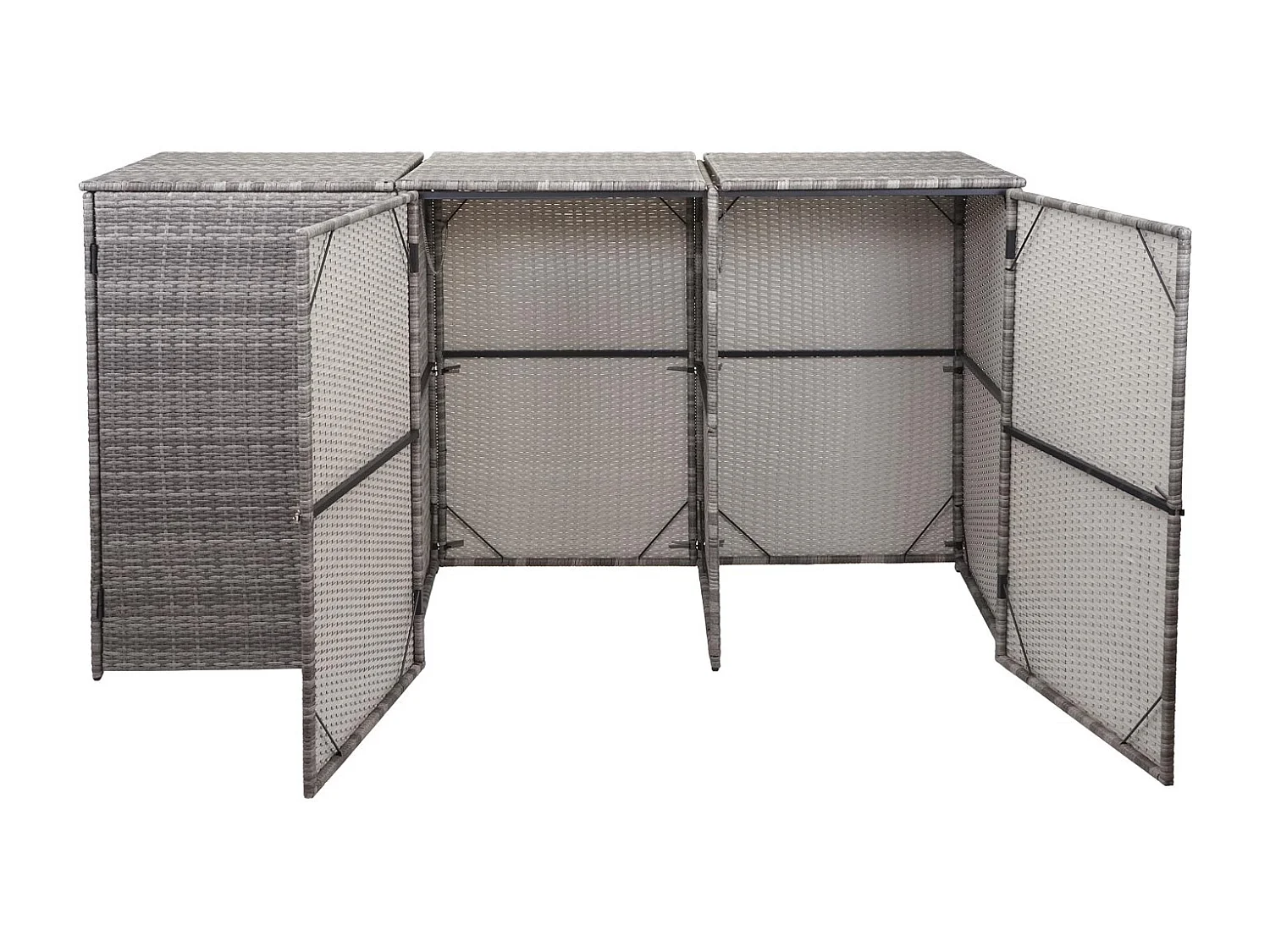 Revestimiento para cubo de basura de 3 cubos MCW-E25,  gris