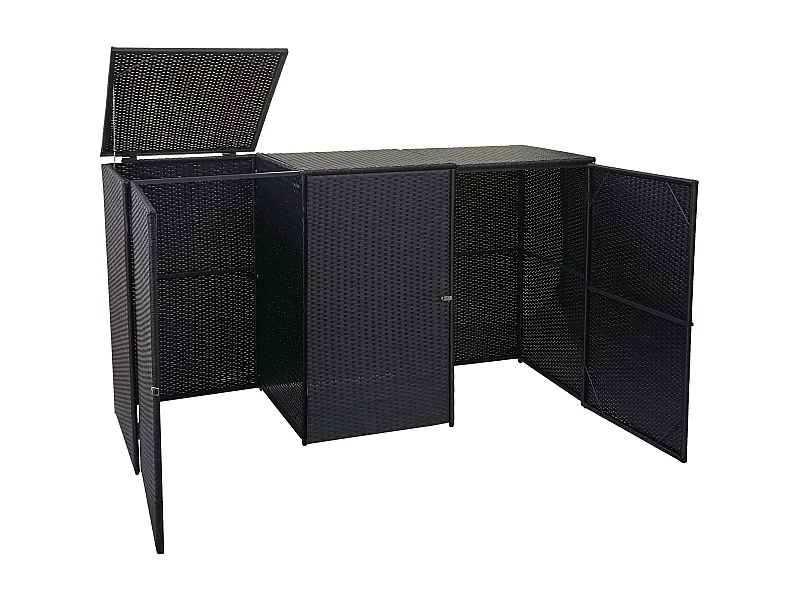 Revestimiento para cubo de basura de 3 cubos MCW-E25,  negro