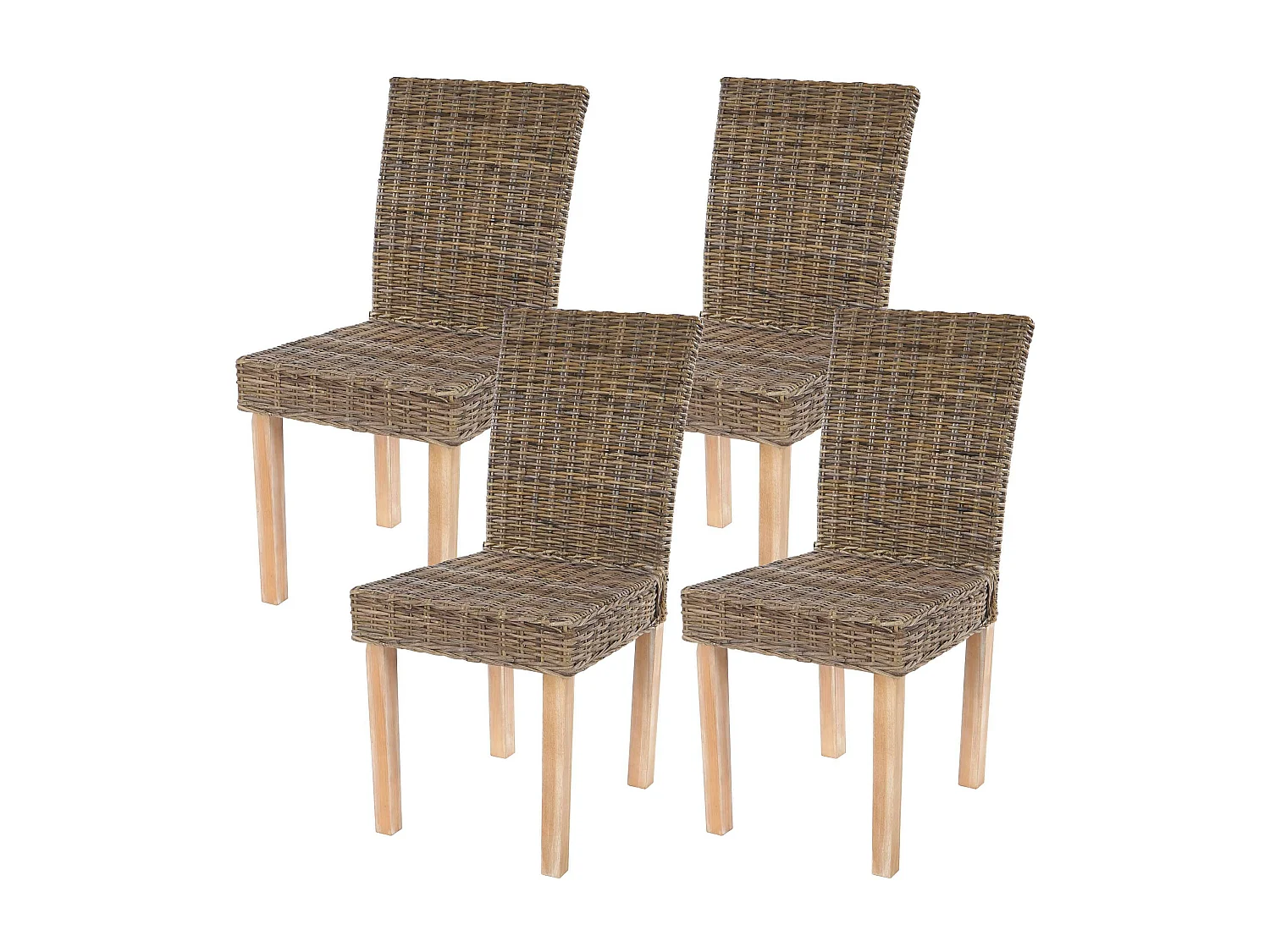 Chaise de salle à manger Littau (lot de 4) Rotin