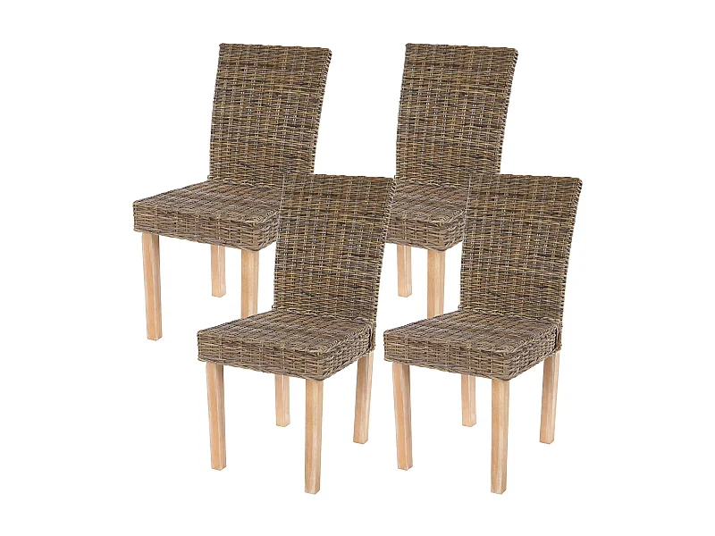 Chaise de salle à manger Littau (lot de 4) Rotin
