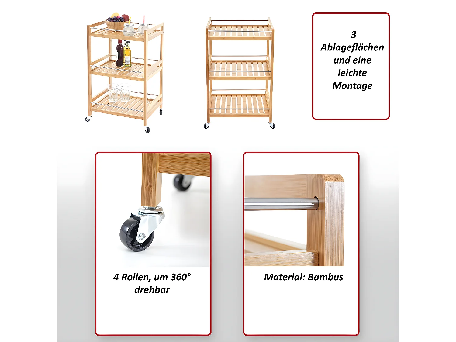 Wózek MCW-D91 3 poziomy
